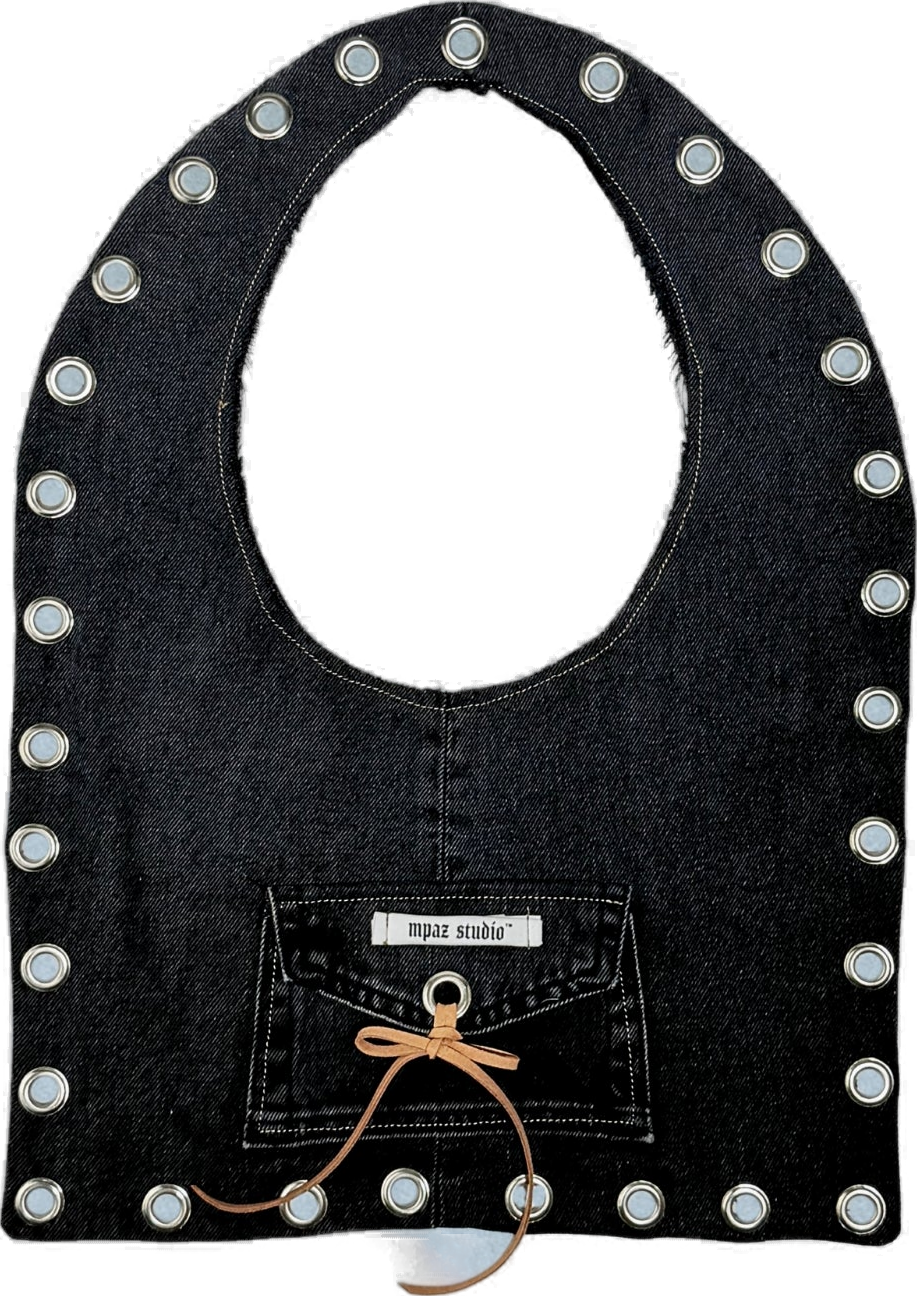 Recycled Denim Studded Bag