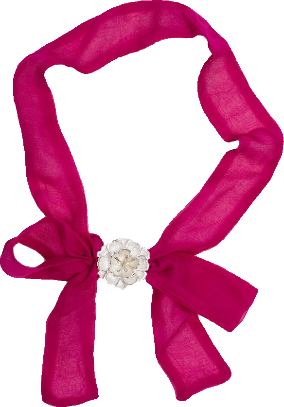 Mudan Pendant Scarf Necklace