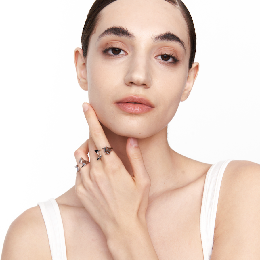 Pioneer|Stackable Jagged Open-Front Ring