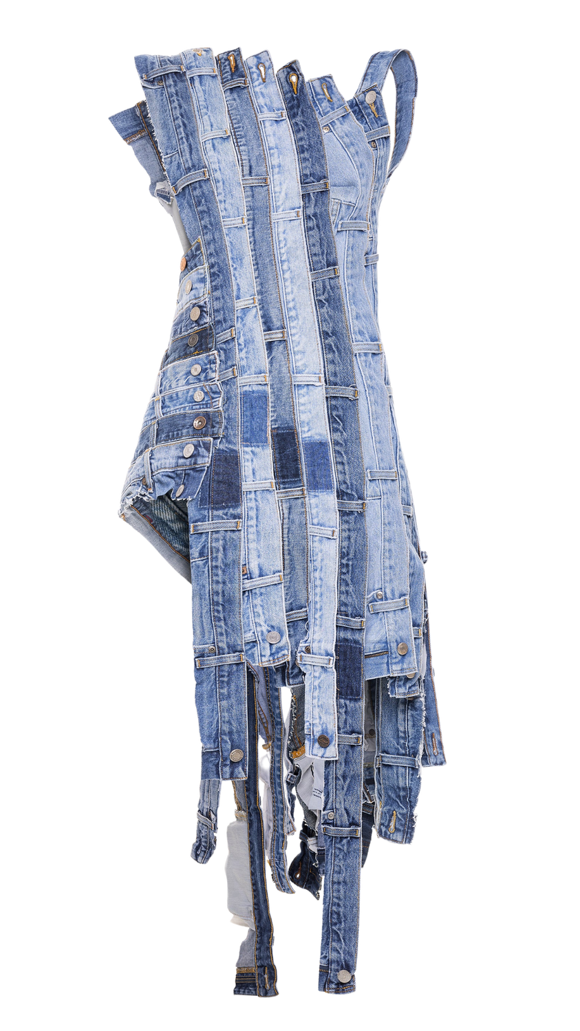 RECYCLED DNM OCEAN DRESS