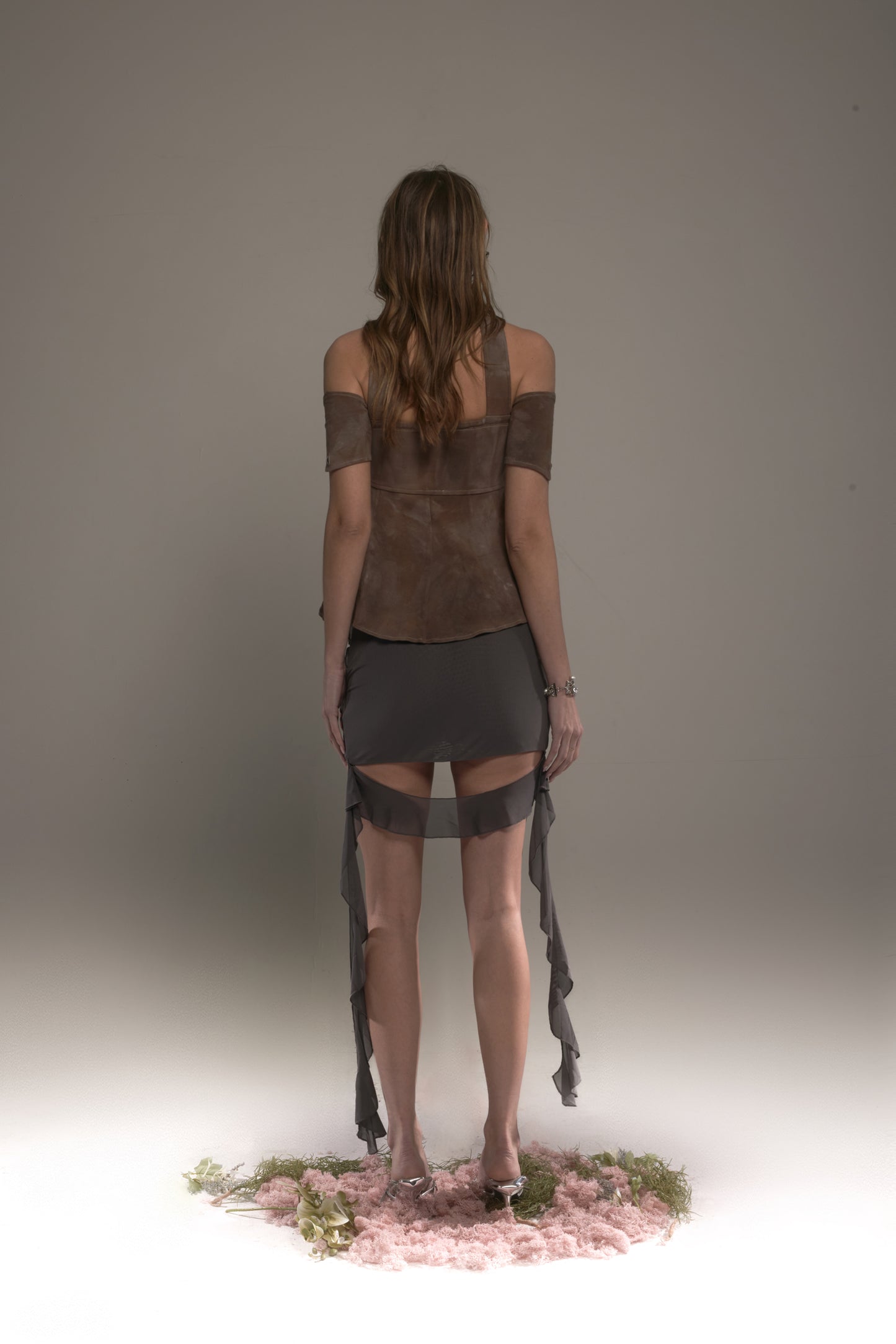 Brown Dyed Iris Top
