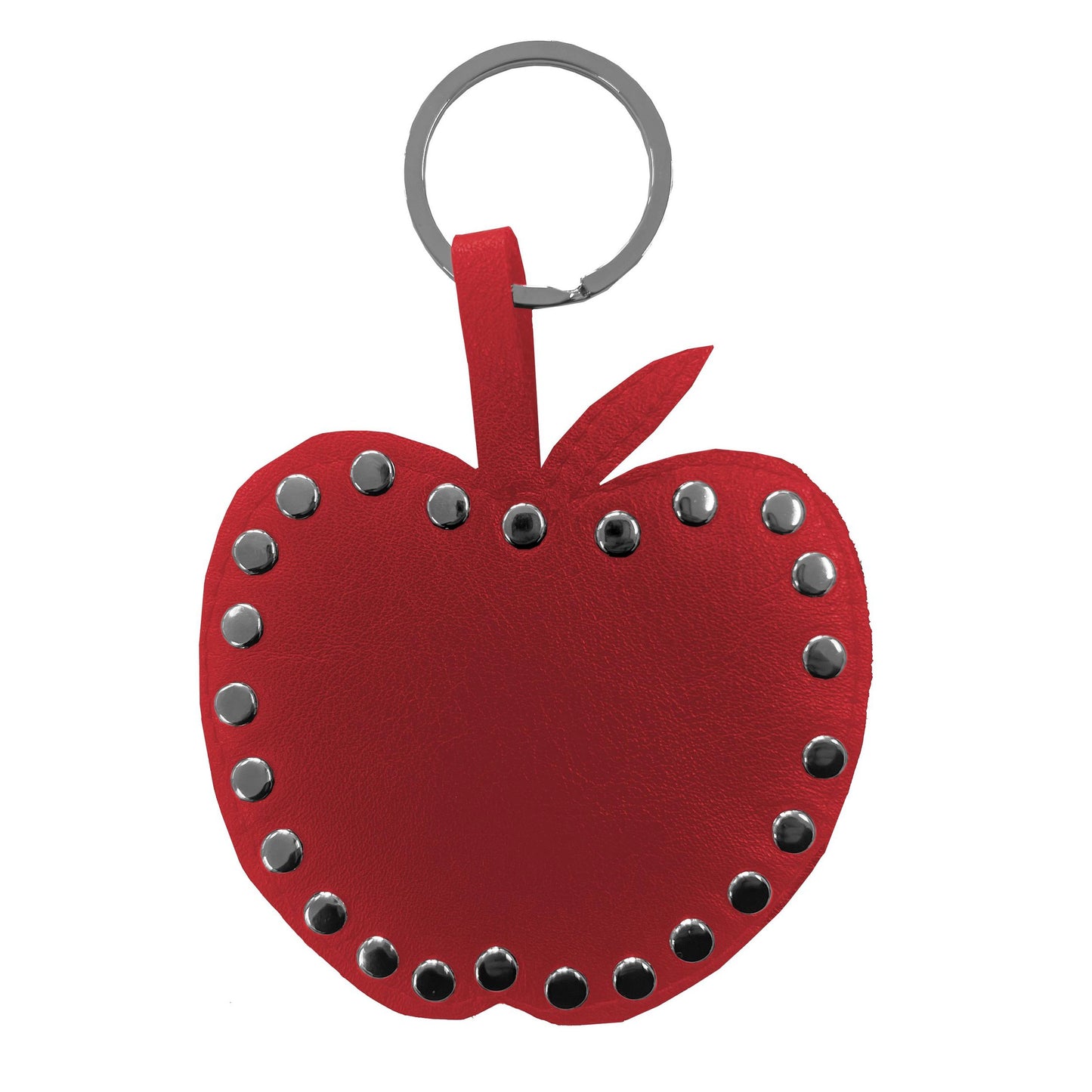 LEATHER STUD APPLE CHARM