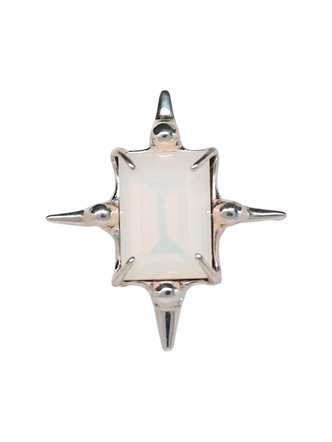 Milky White Astroid Ring S925