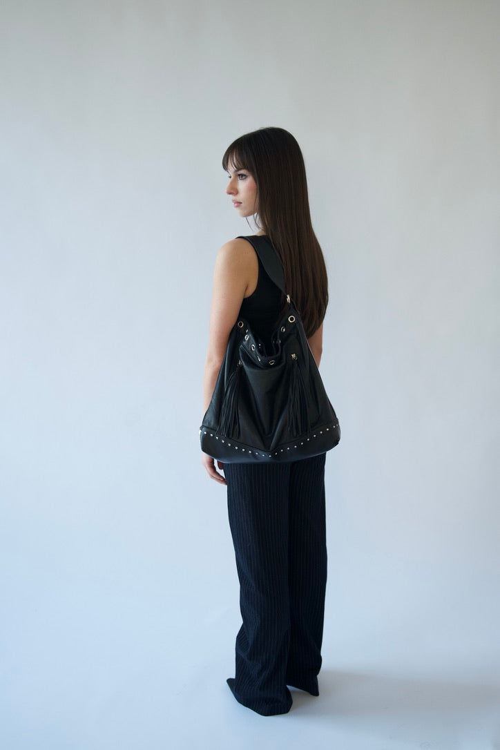 Tina Black Leather