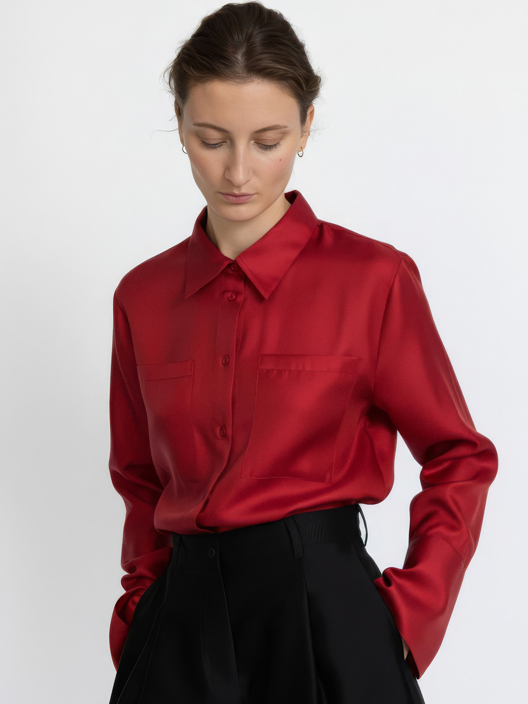UNIFORM SHIRT IN PEONIE RED