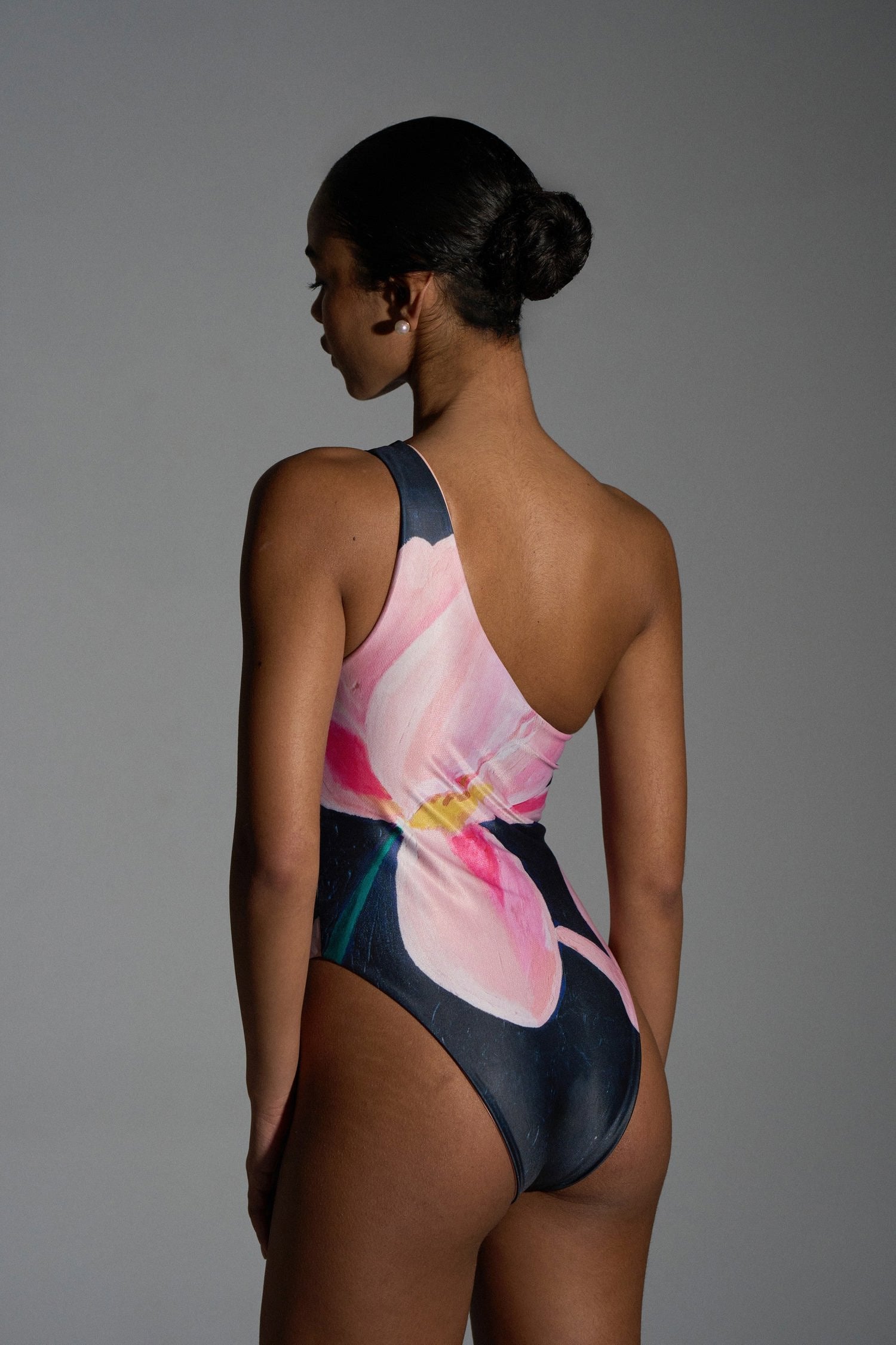 Lunar Petal One-Shoulder One-Piece