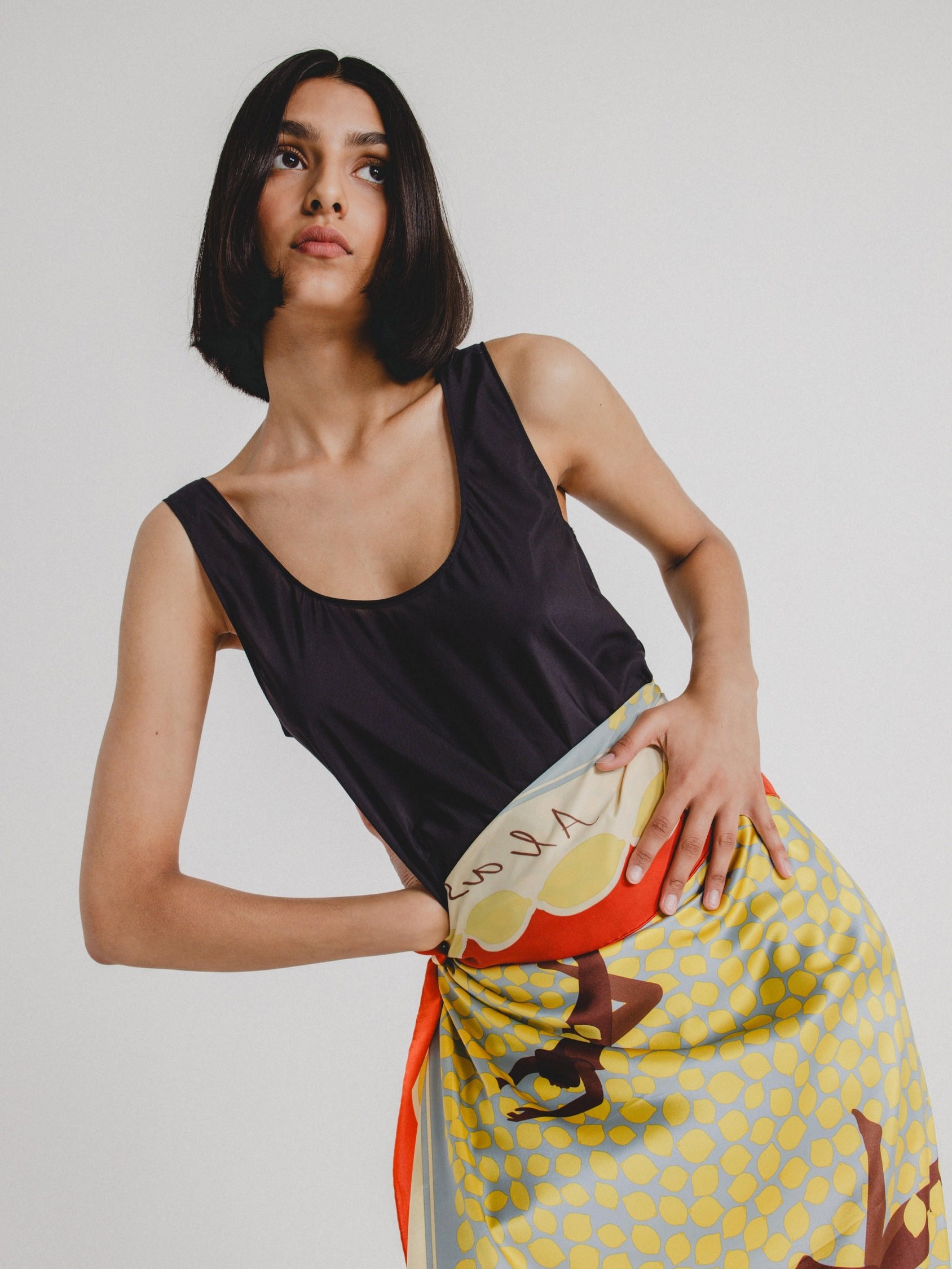 Maxi Silk Scarf 'Bathers'