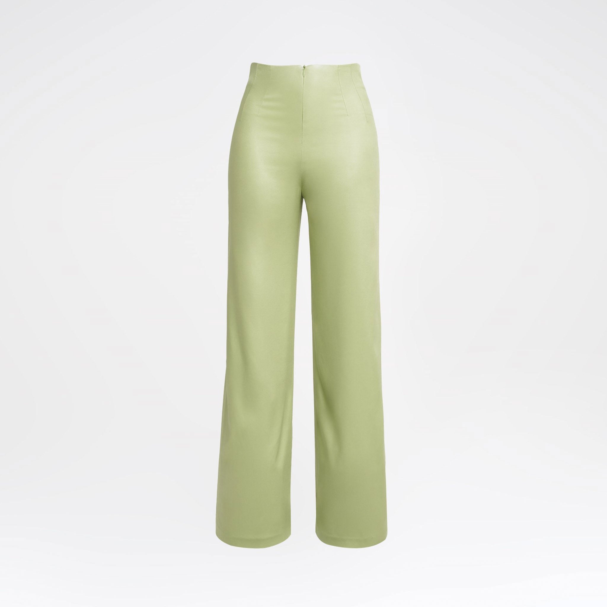 V-Back Trousers in Matcha Green