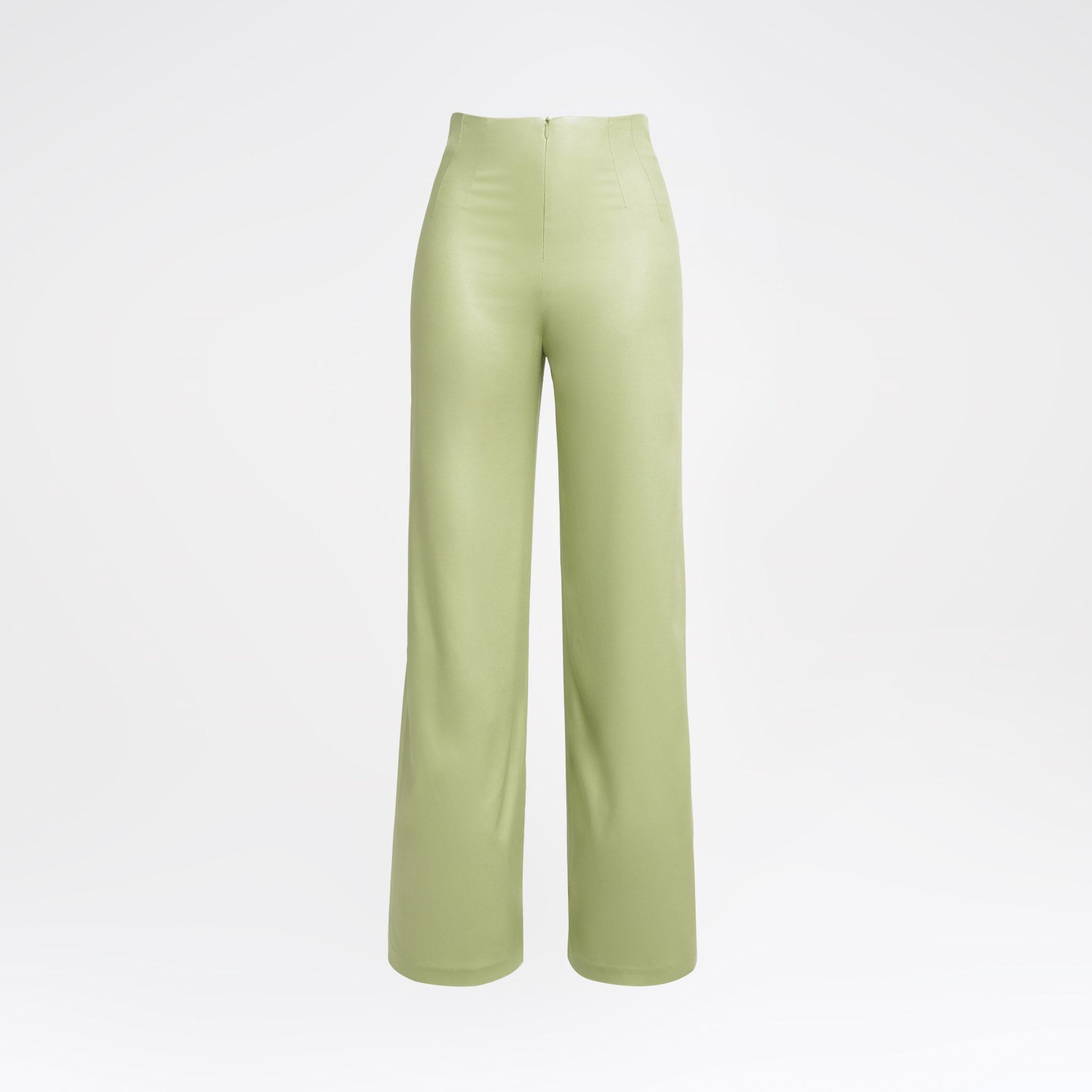 V-Back Trousers in Matcha Green