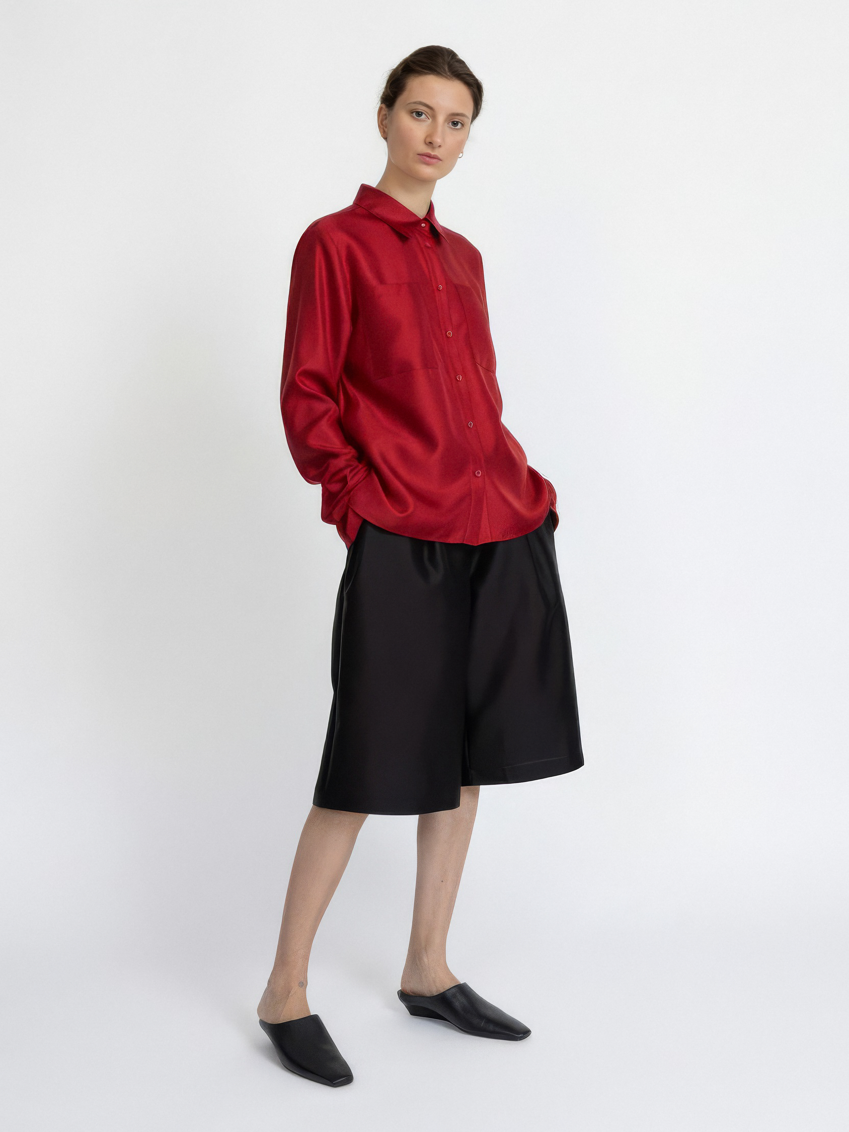 UNIFORM SHIRT IN PEONIE RED