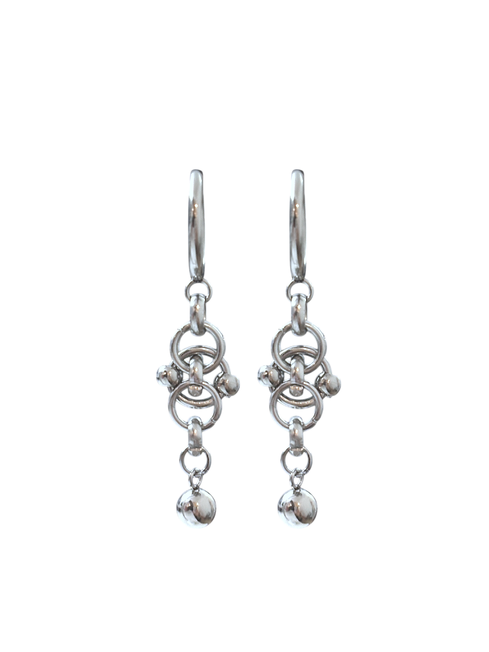 Chainmail Ball Drop Earrings