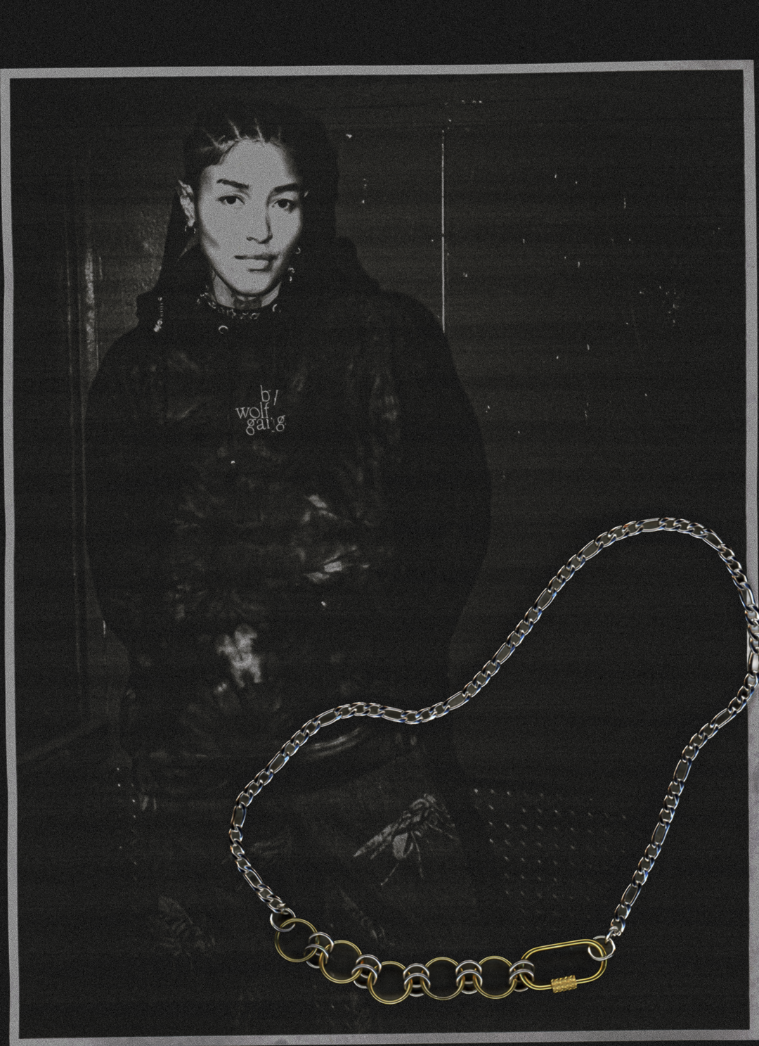 The Sutton - Mixed Metal Chainmail Carabiner Chain