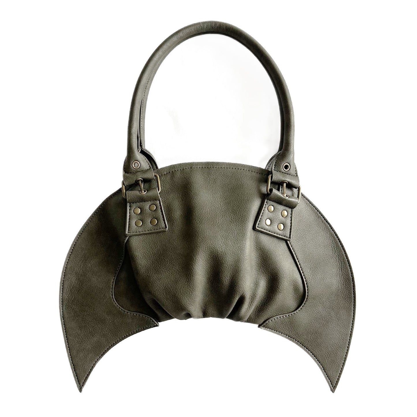 The Croissant Bag Matte Moss Grey