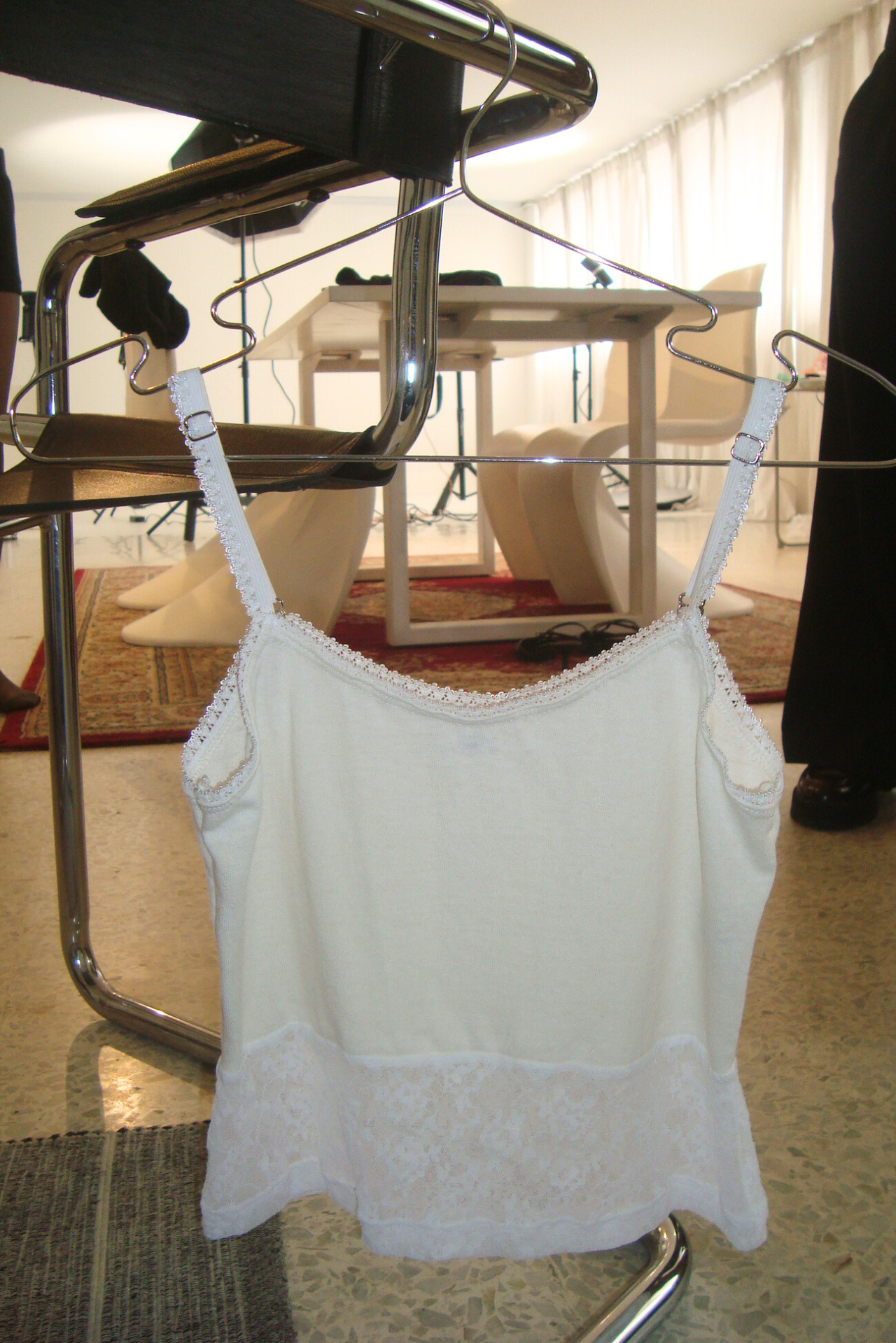 Nina Cotton & Lace Tank Top