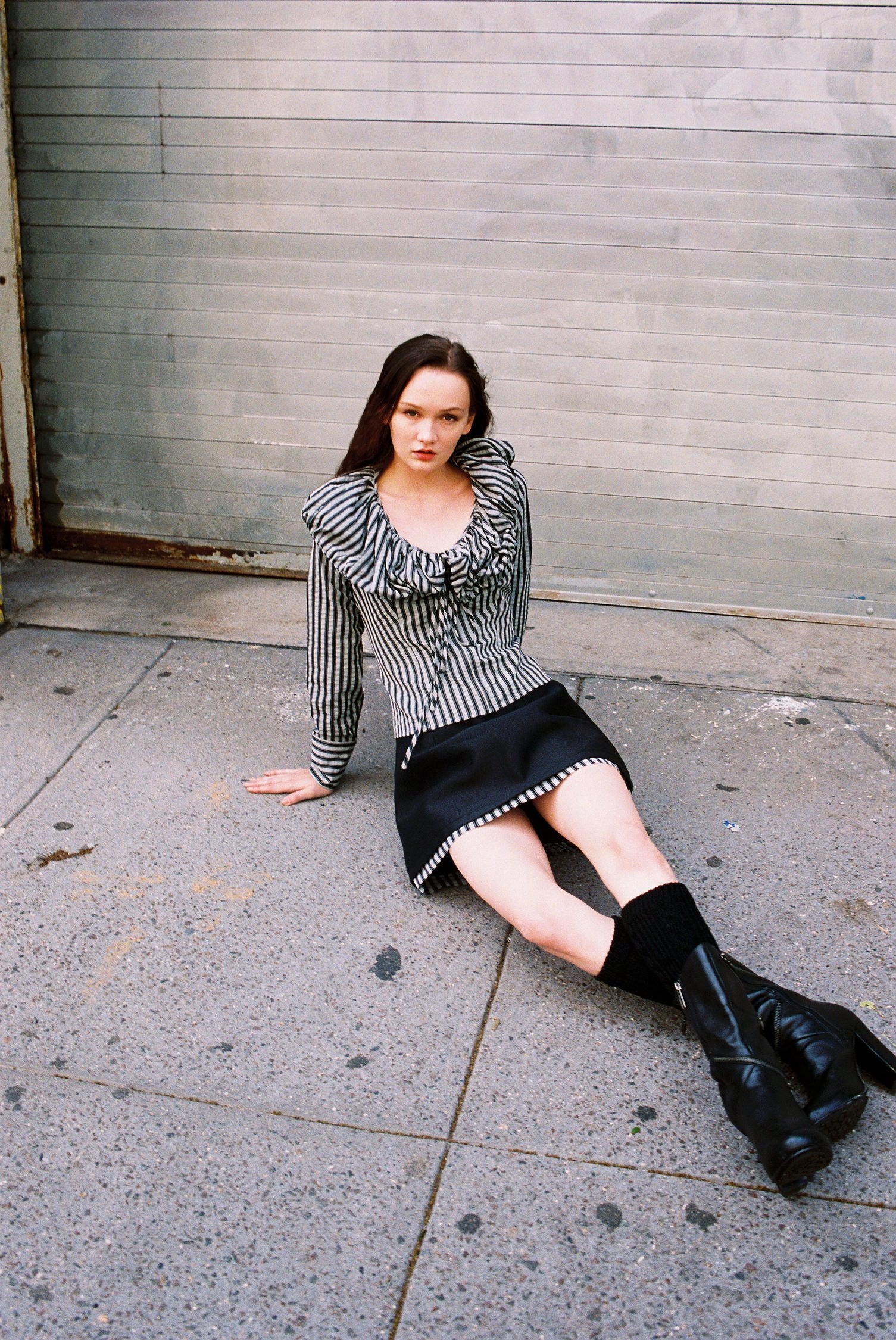 Pin structure mini skort