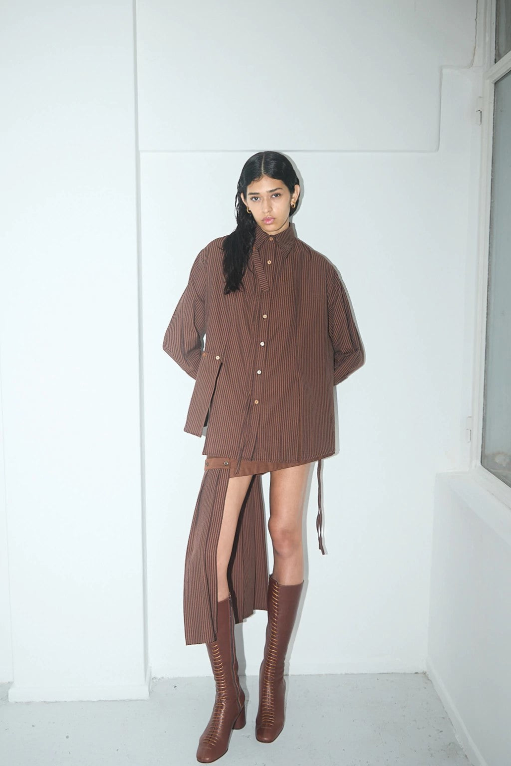 Luisa Shirt Chocolate Striped