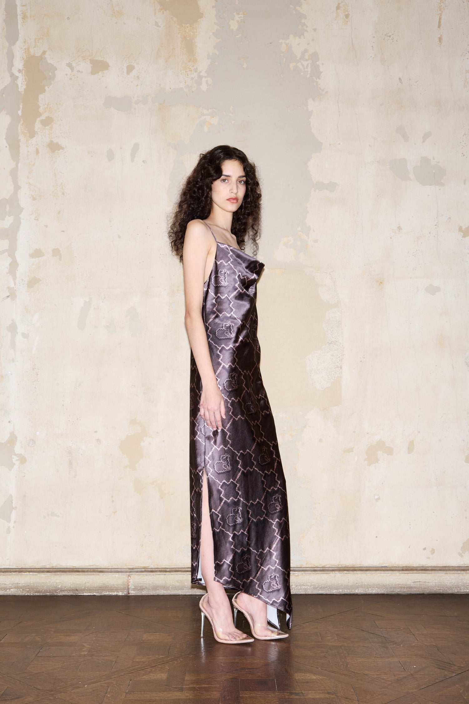 BABY DOLL DRESS BROWN PRINT