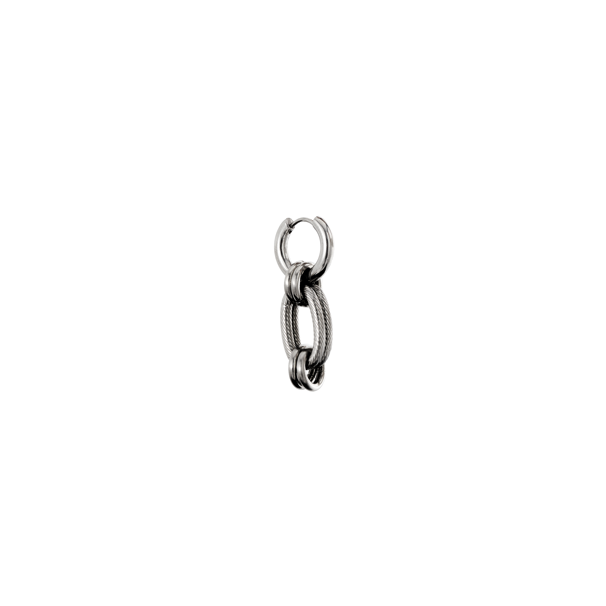 Textured Link Earring
