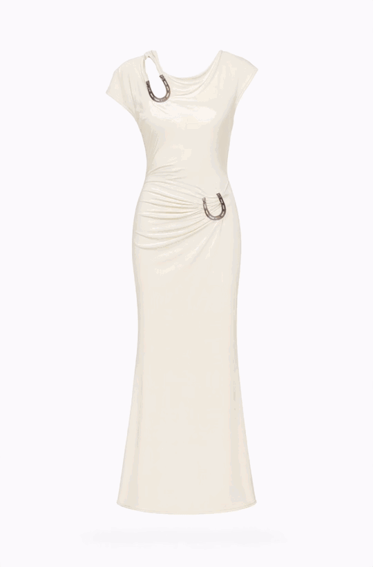 DEVOTO DRESS OFF WHITE