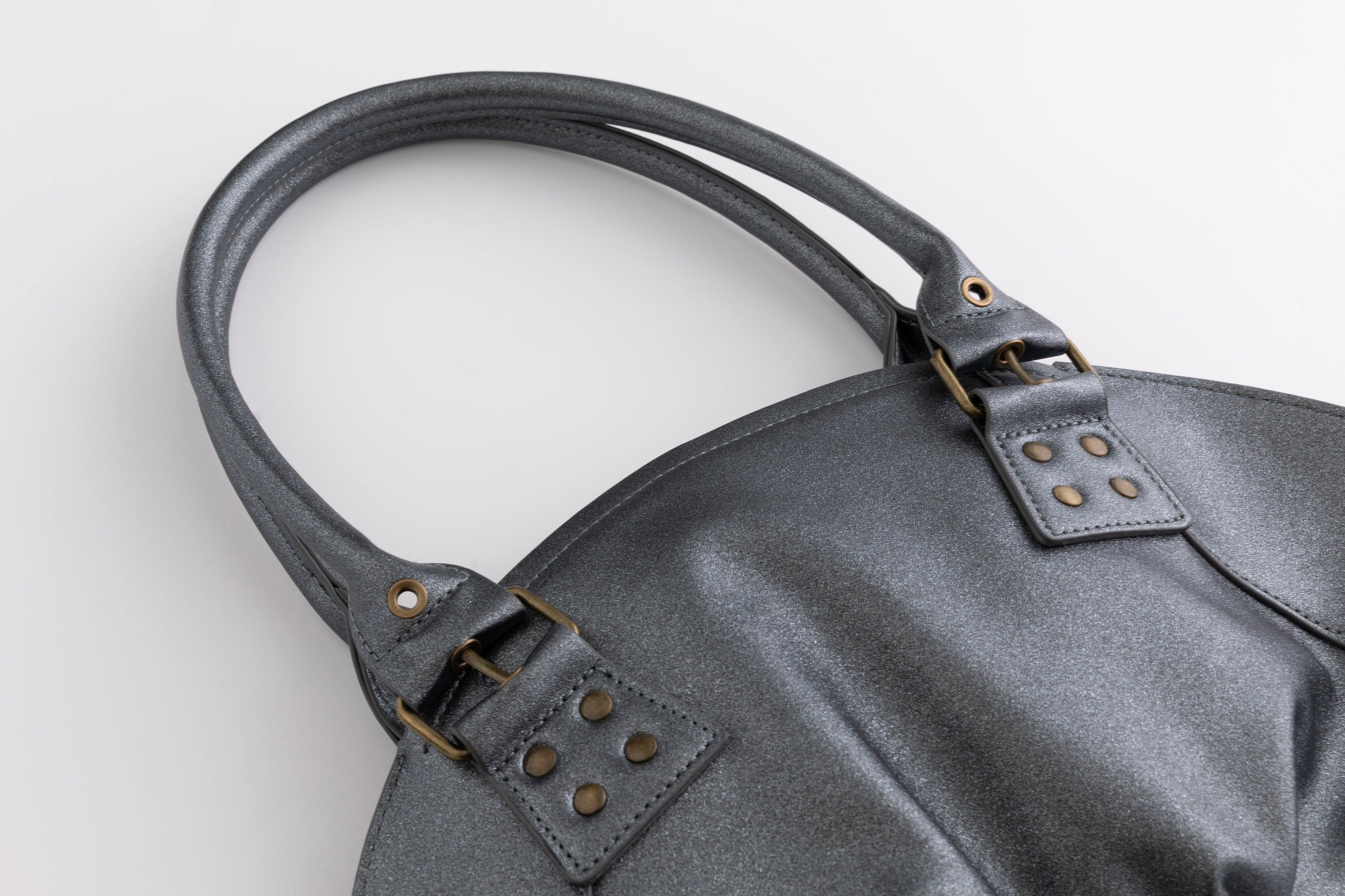 The Croissant Bag Dark Silver