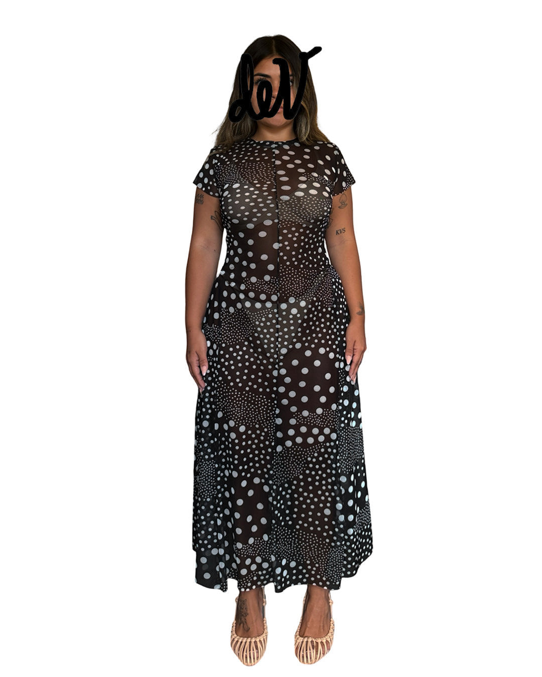 Lindura Dress - Dot Noir