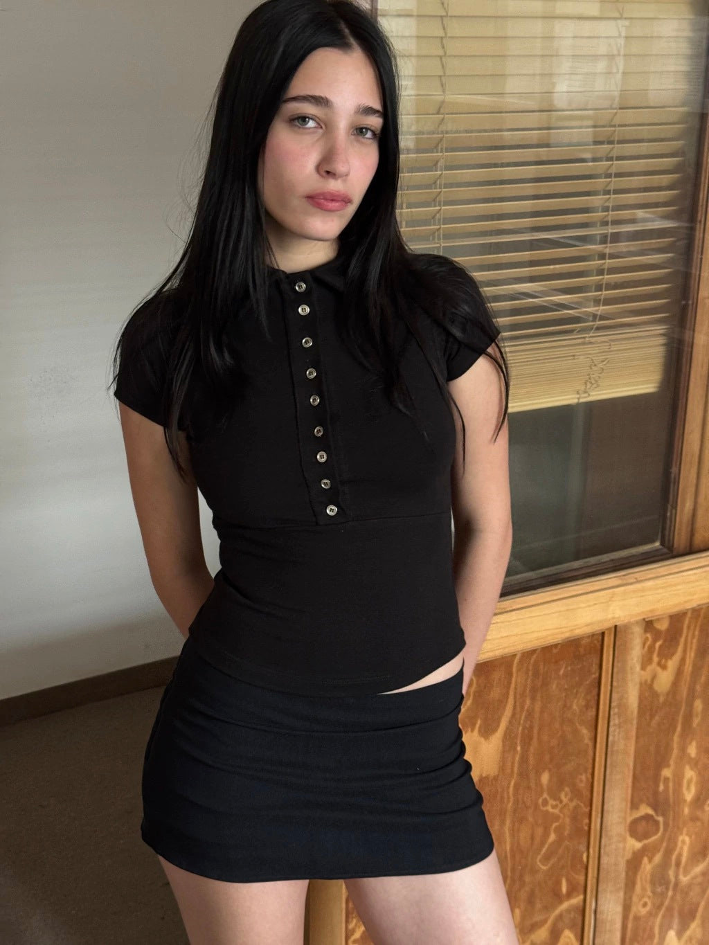 POLO TOP WITH MULTIPLE BUTTONS