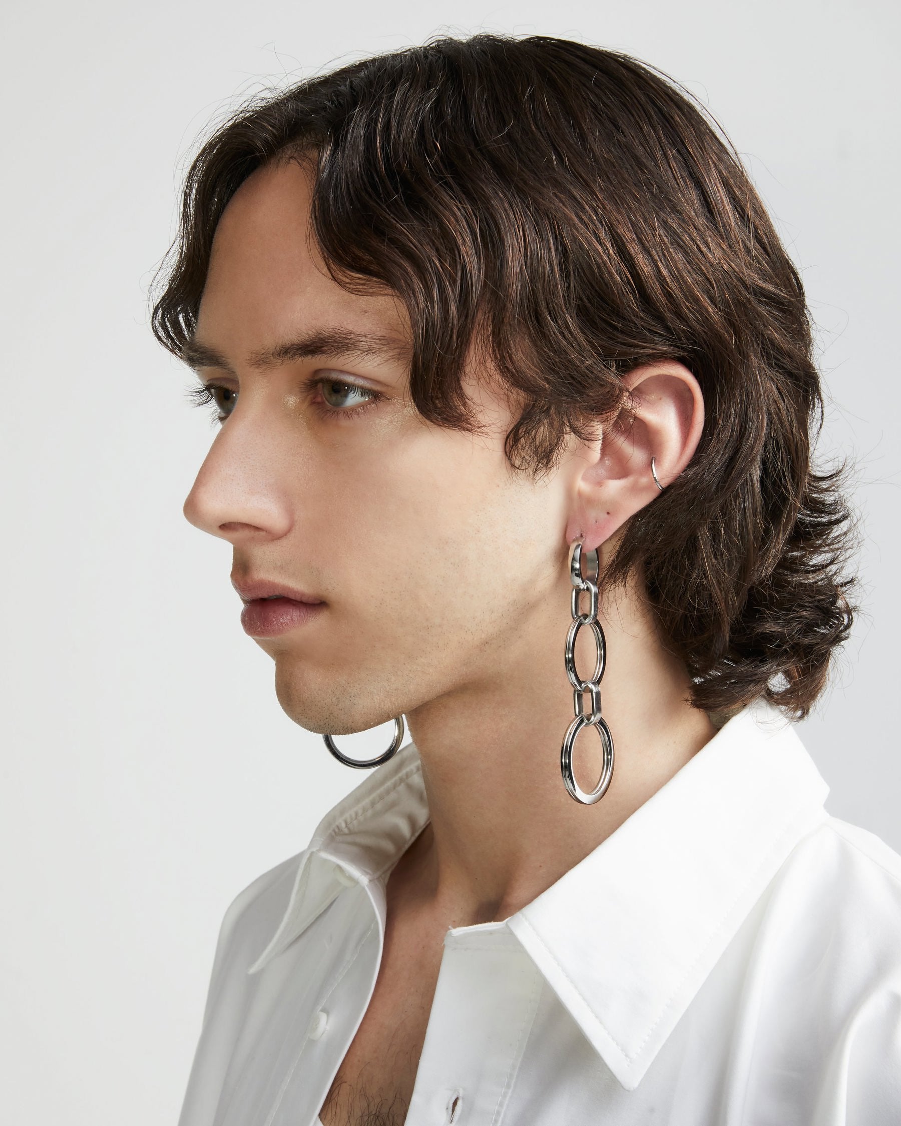 HOOP EARRING, BRACELET AND CHOKER SET