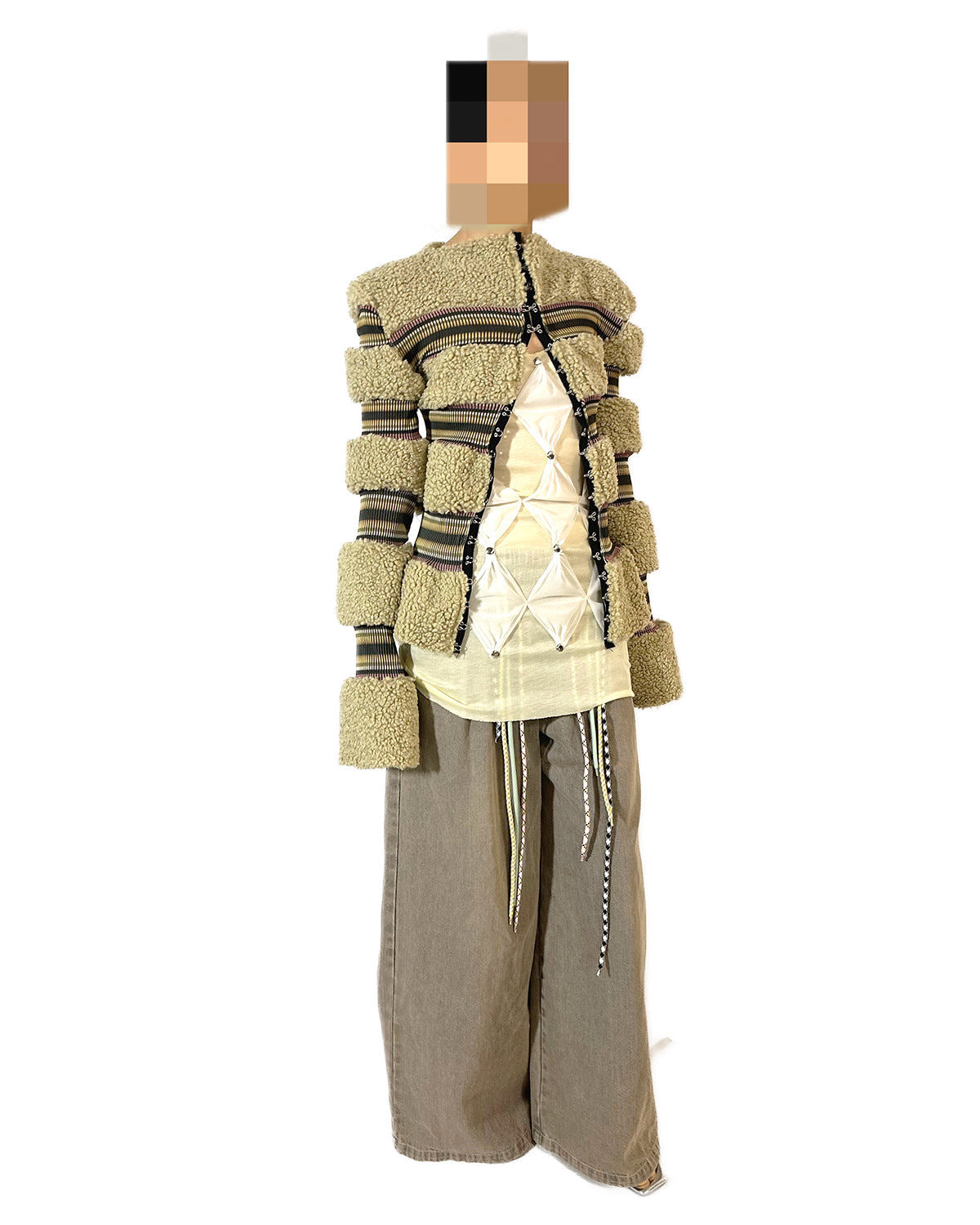 Studded Diamond Mesh Patchwork Tank Dress