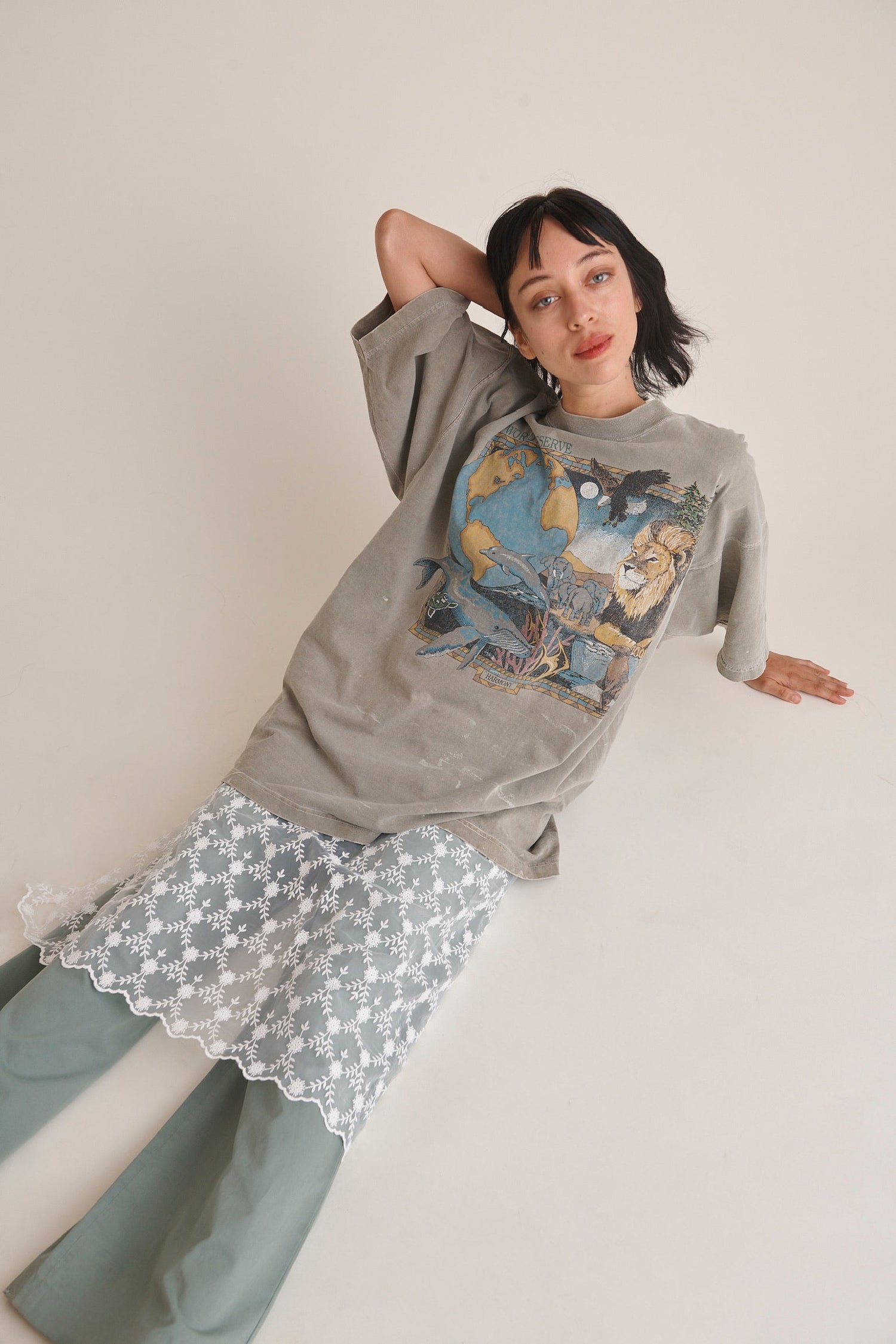 Kaia Lace Wrap Skirt in White