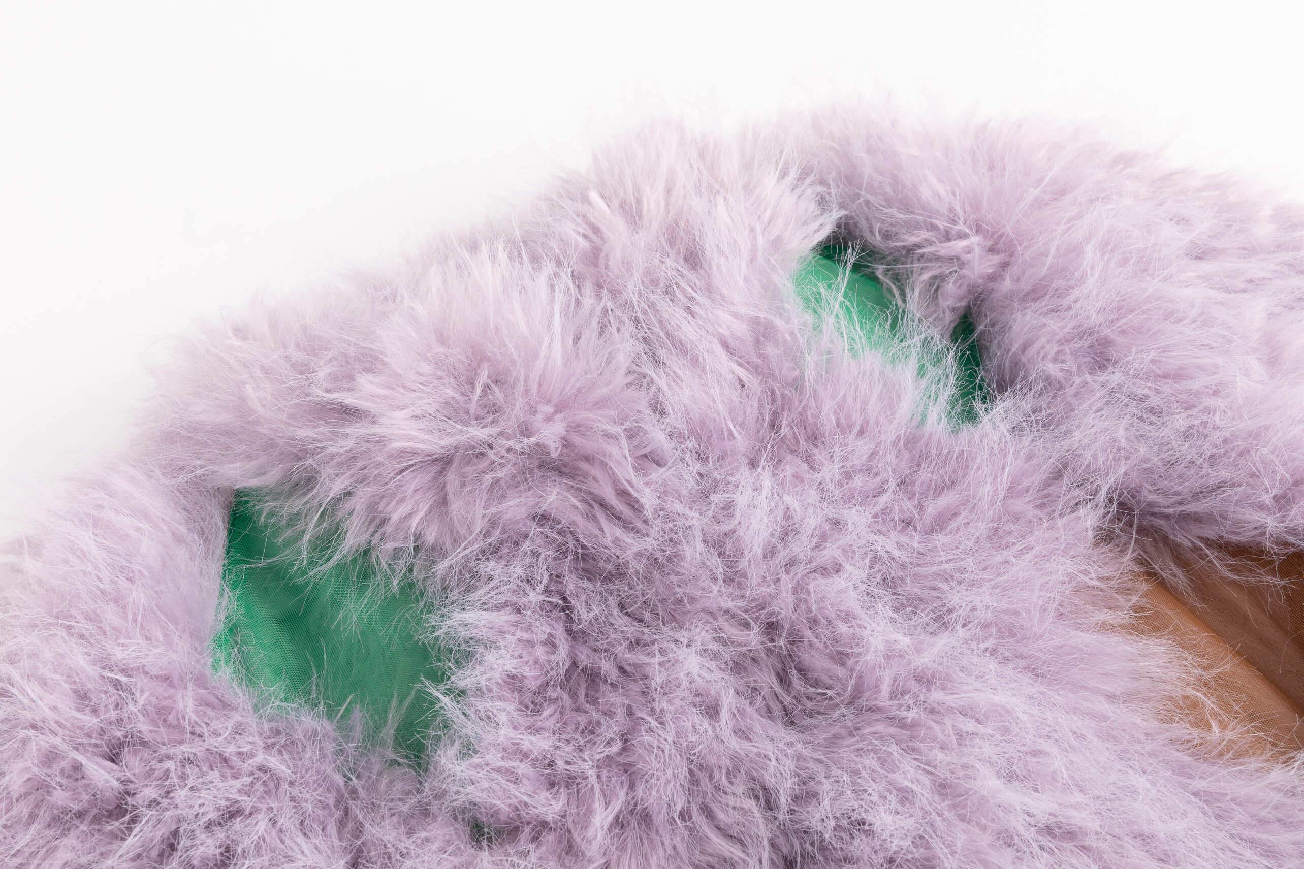 Lavender Faux Fur Patch Mini Coat