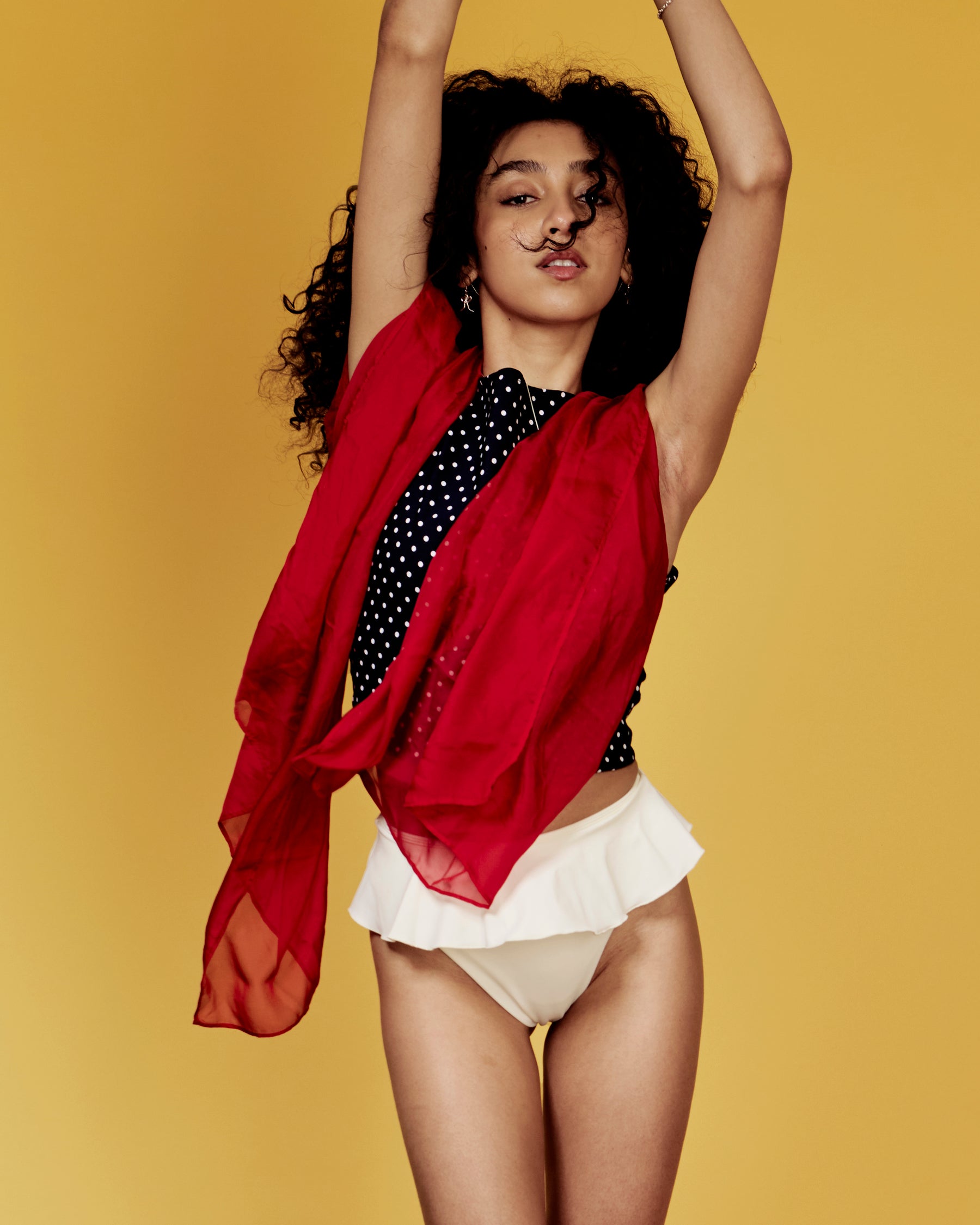 The Solaris Pareo / Ruby Red Silk Chiffon