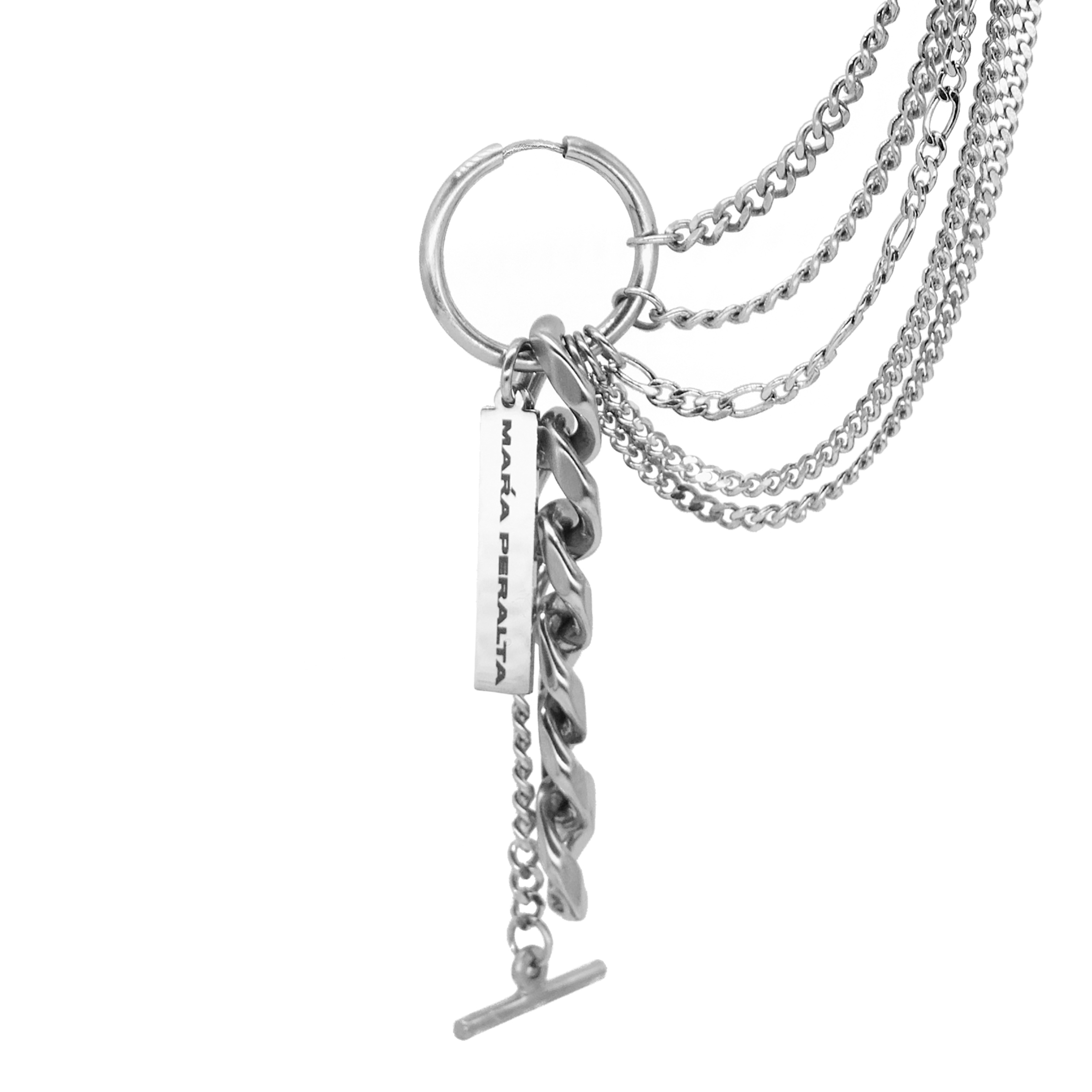 Curb Chain Earring with Ear Cuff