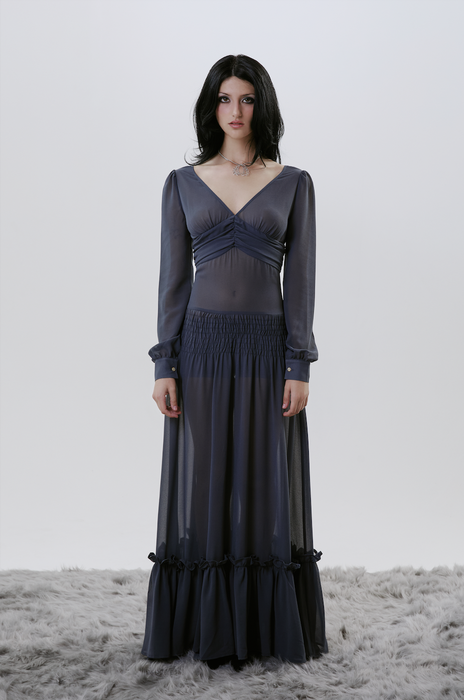 Vault Dress in Obsidian Blue