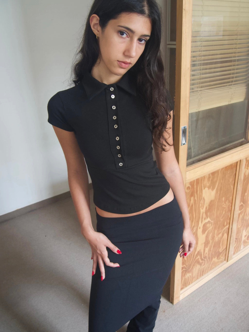 POLO TOP WITH MULTIPLE BUTTONS