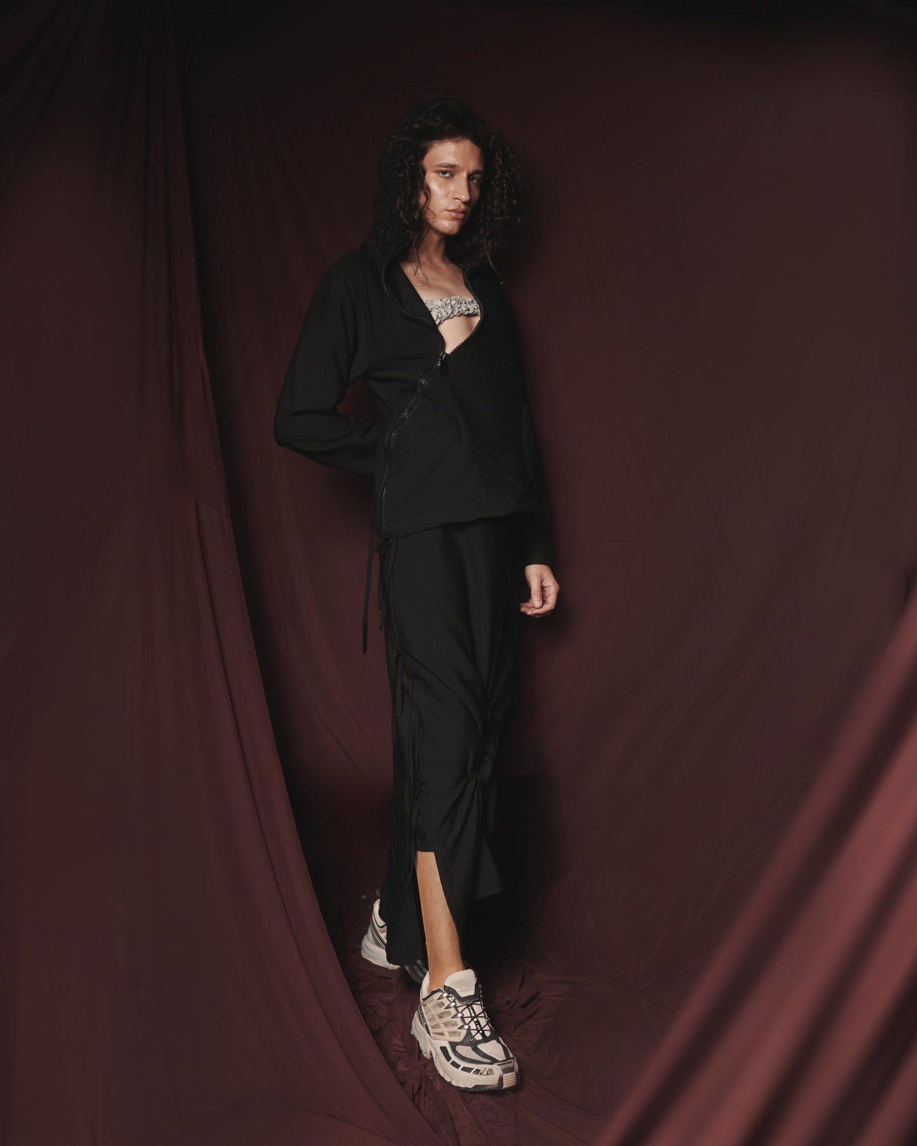 chaqueta tripa con balaclava