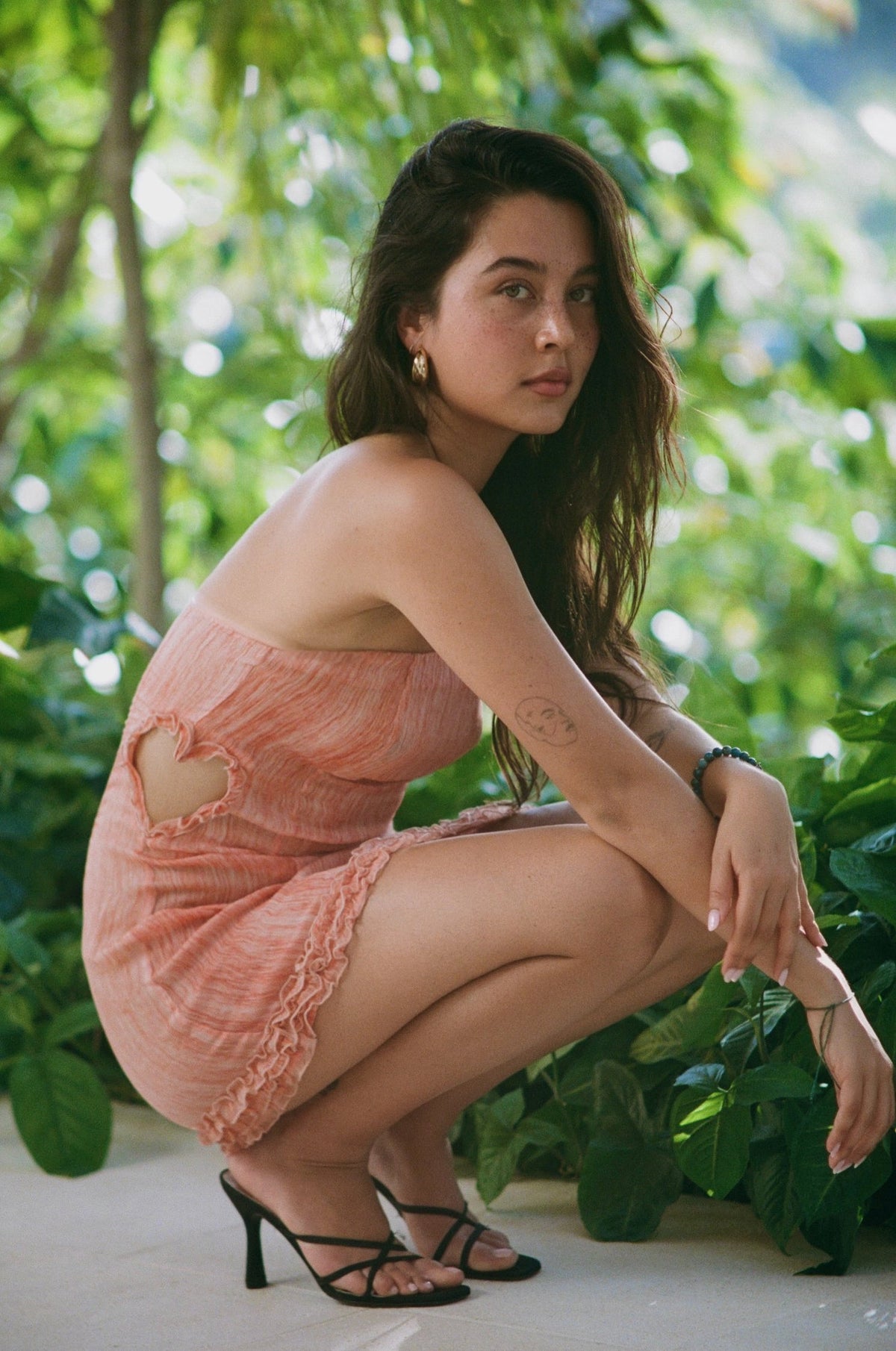 Springs Double Heart Silk Dress