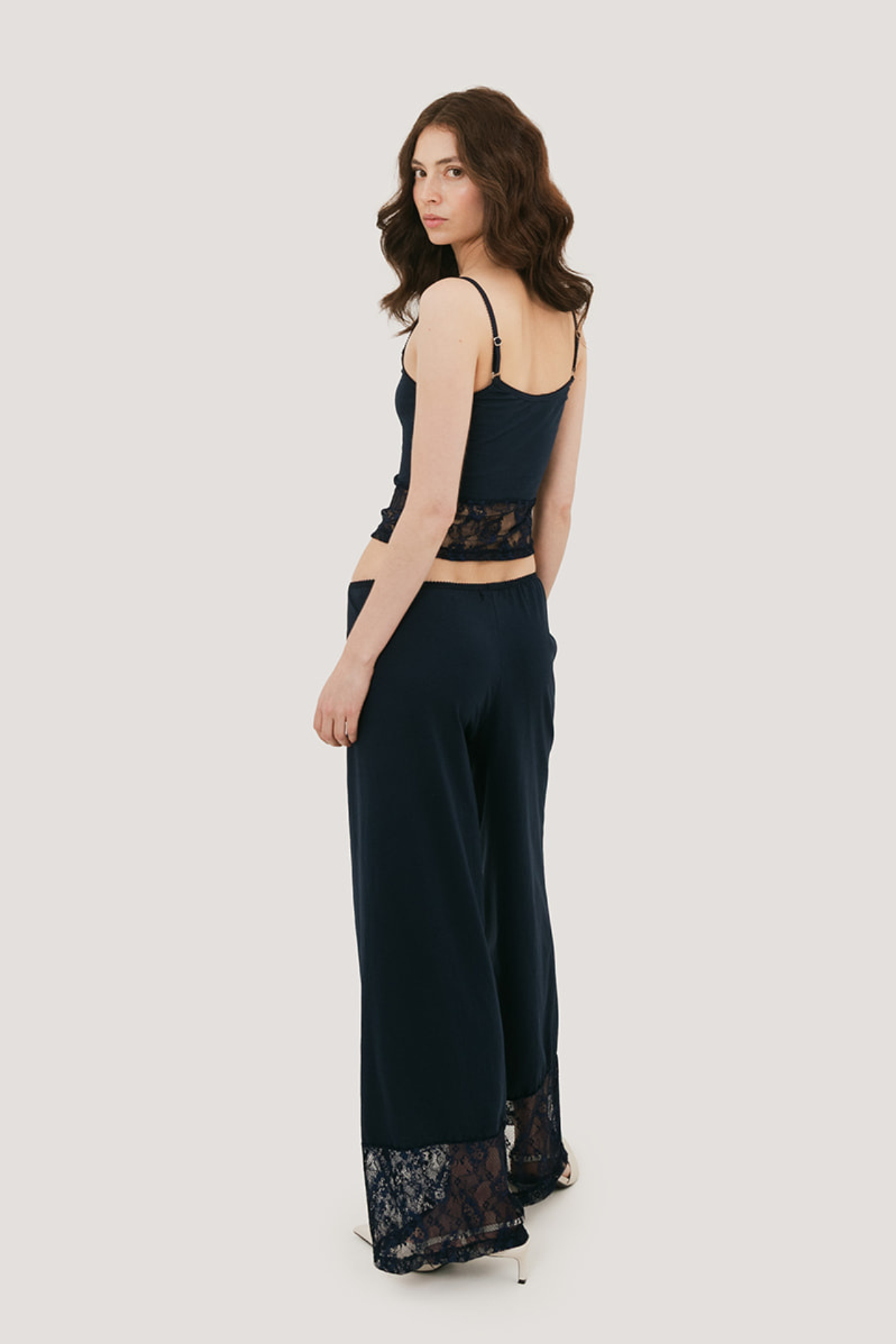 Nina Cotton & Lace Tank Top