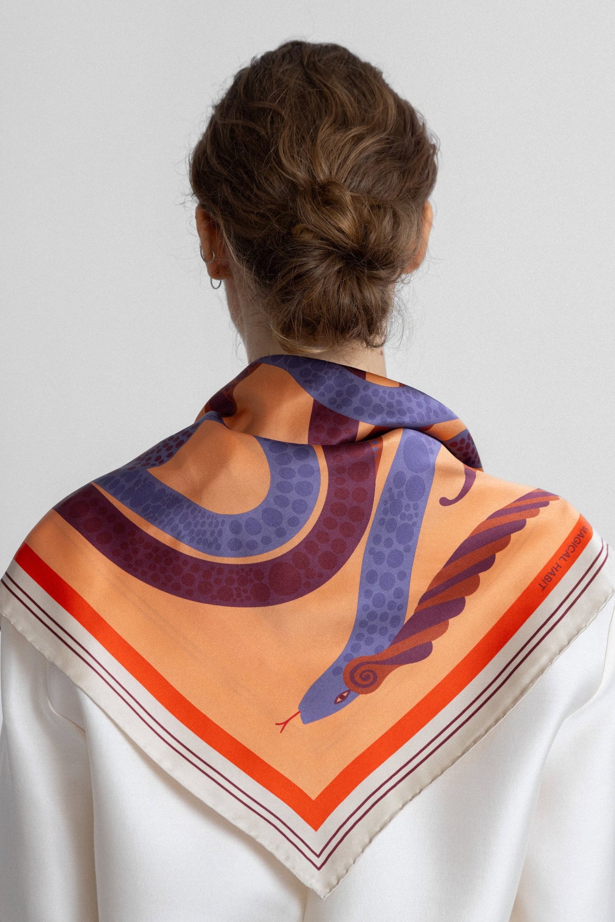 Large Silk Scarf 'The Serpent'