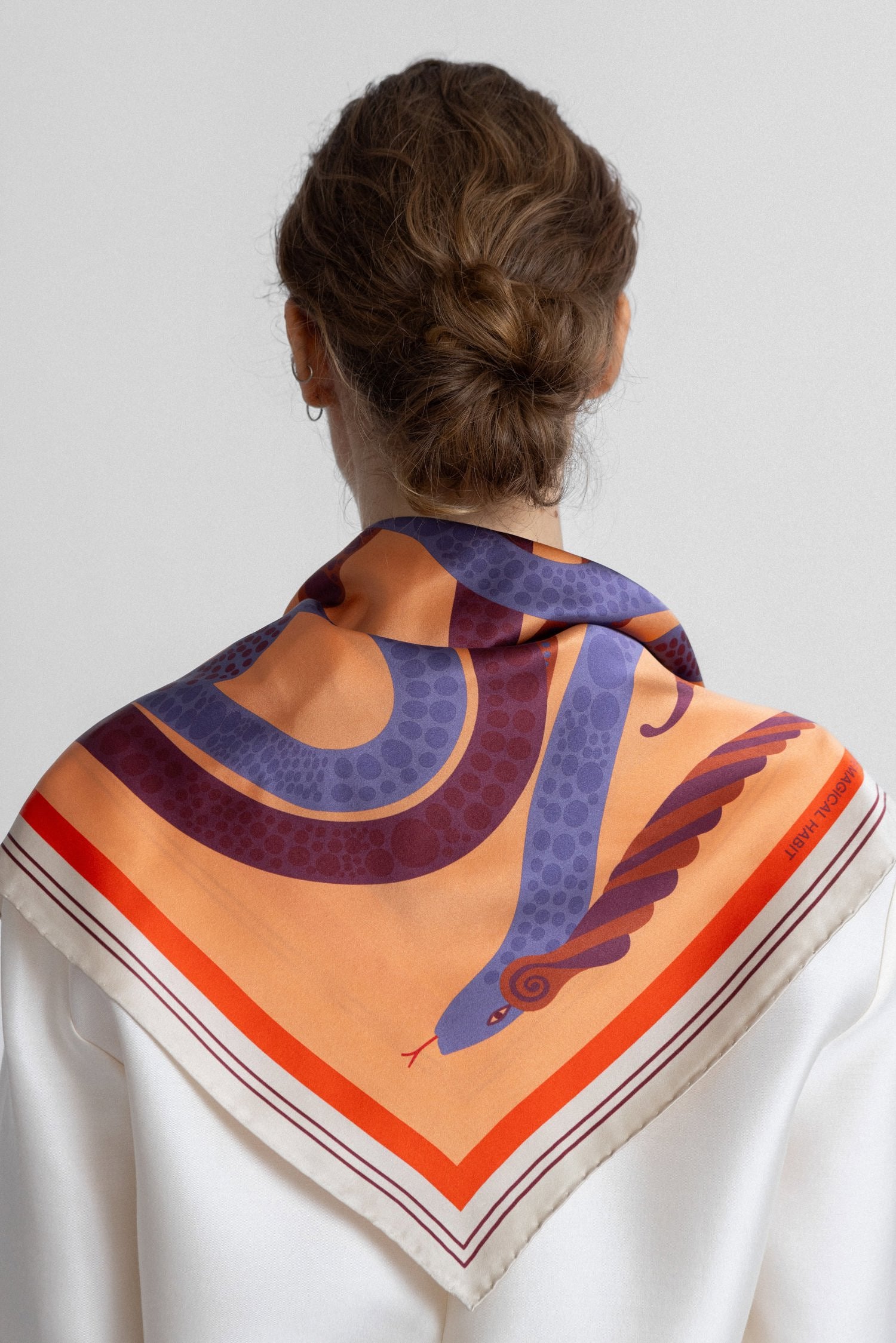 Large Silk Scarf 'The Serpent'
