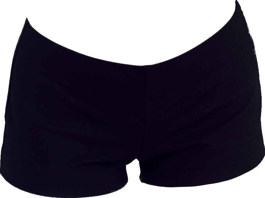 Low Rise Black Mini Shorts