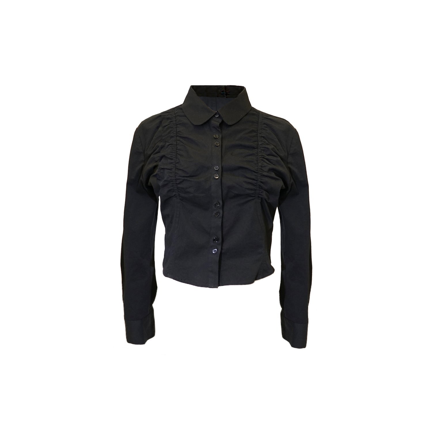 Bestie Ruched Blouse Black