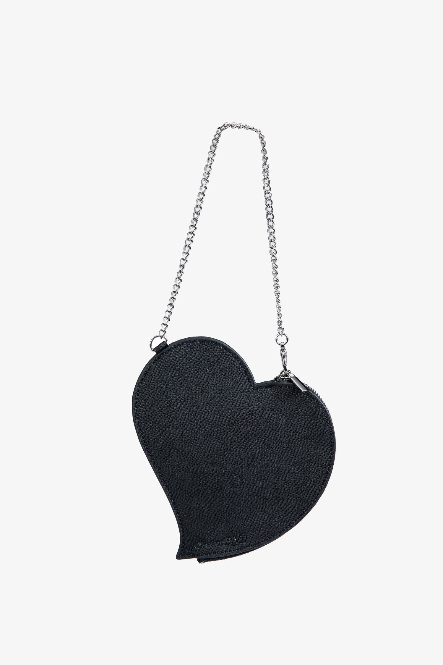 'Heart Mesh' Medium Shoulder Bag - Black