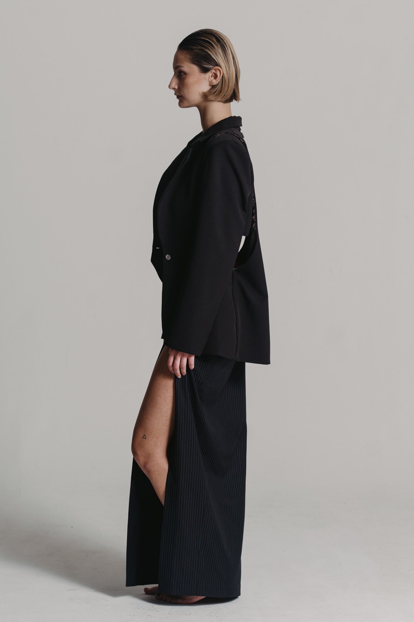 Asymmetrical Bi-Layered Blazer