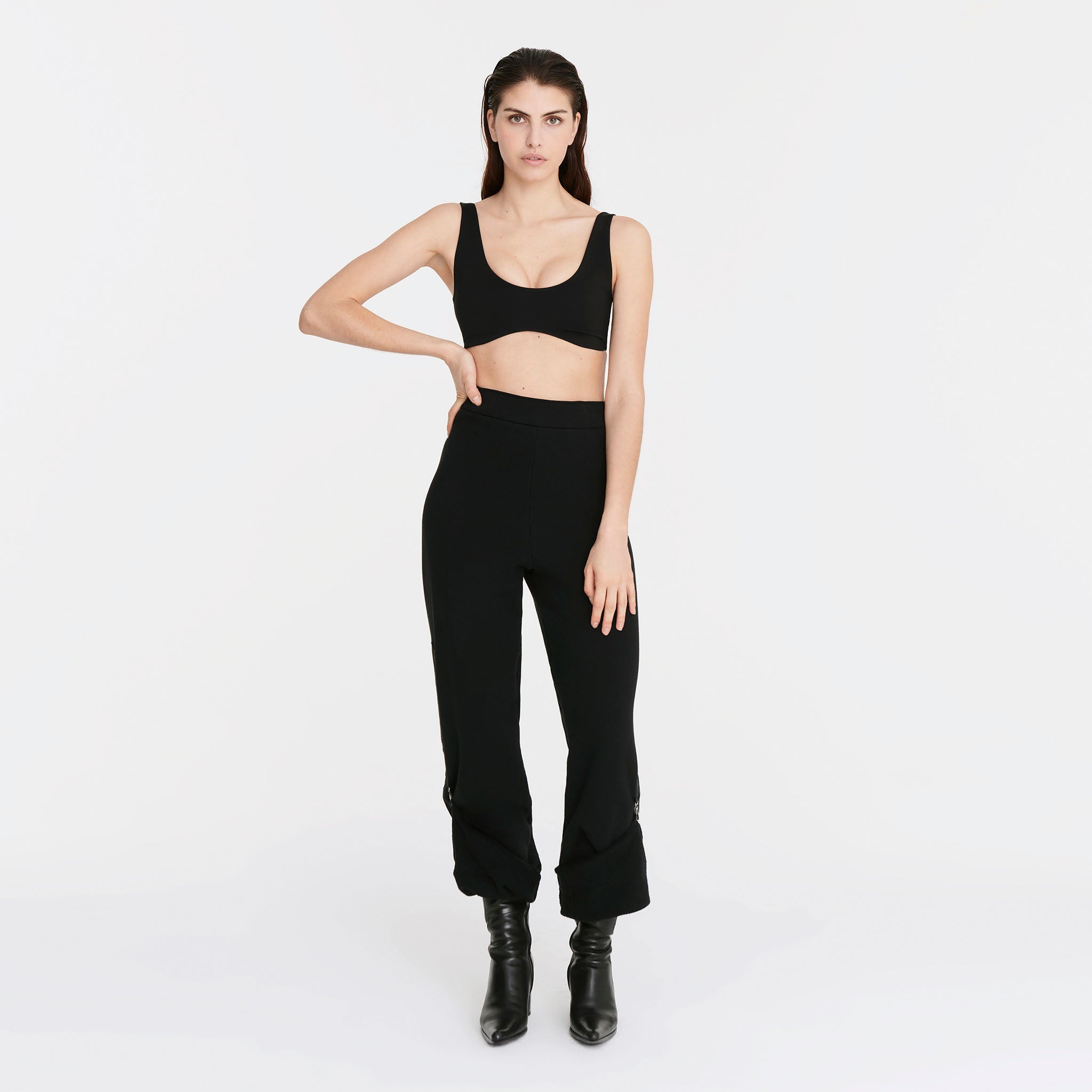 Moiré Sweatpants in Black