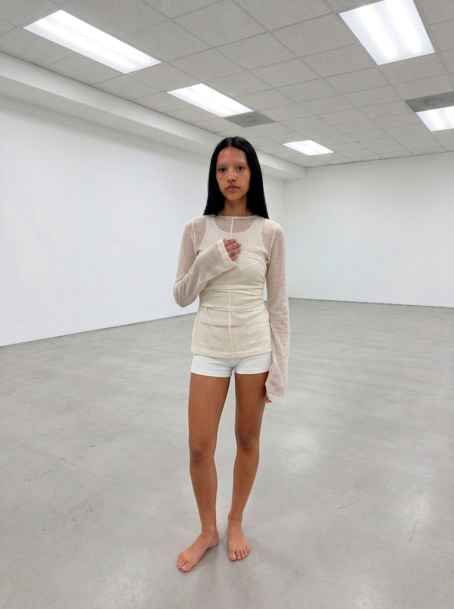 Butter cream blouse