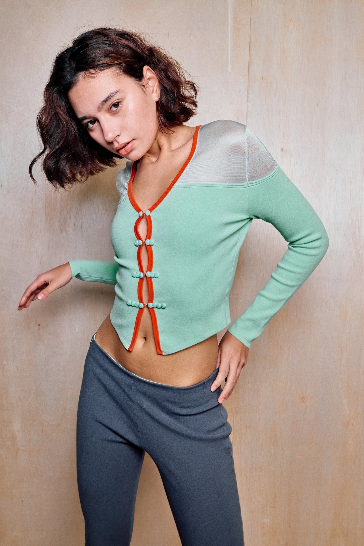 The Whisper Semi-Sheer Cardigan in Mint