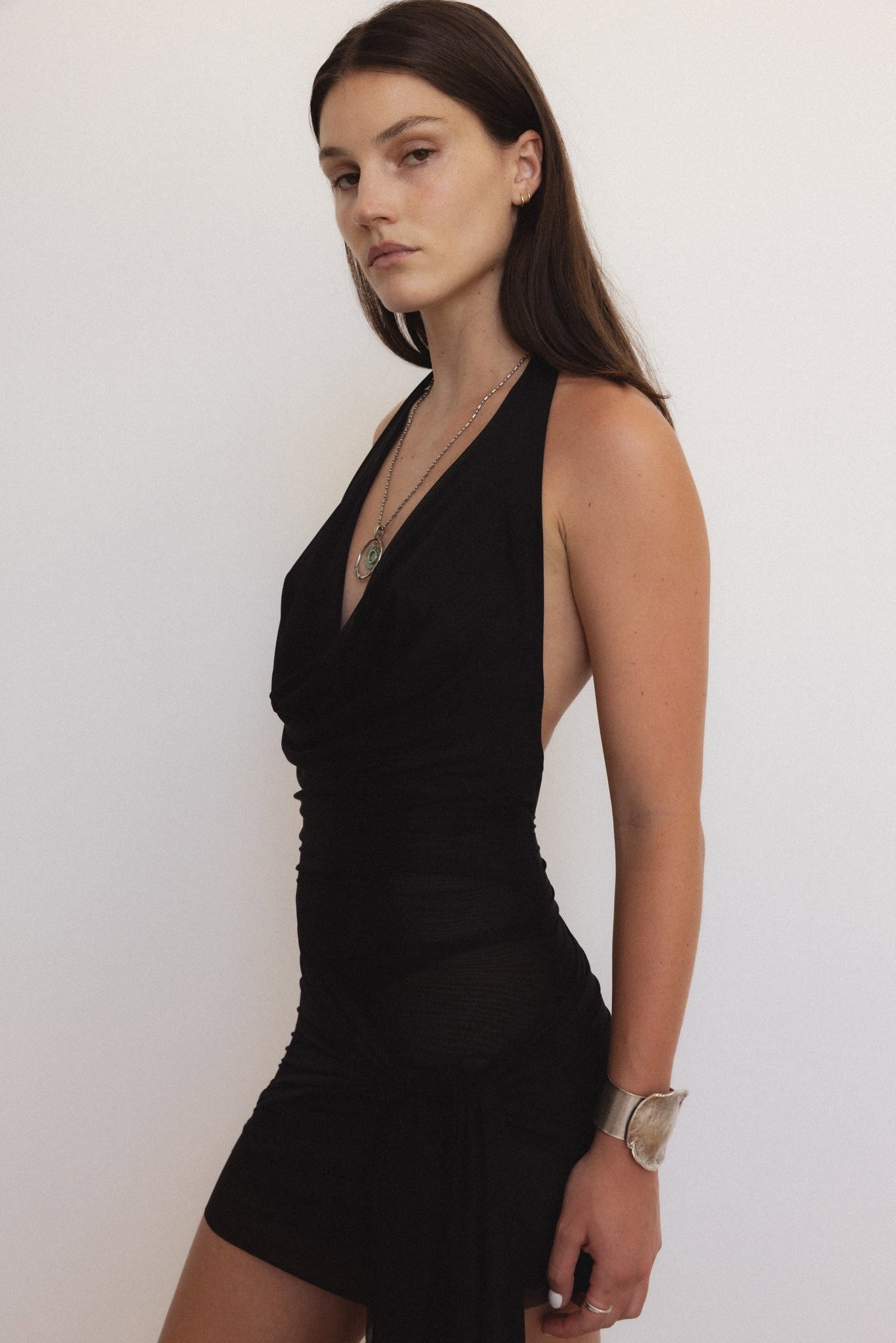 Psyche Dress in Midnight Mesh