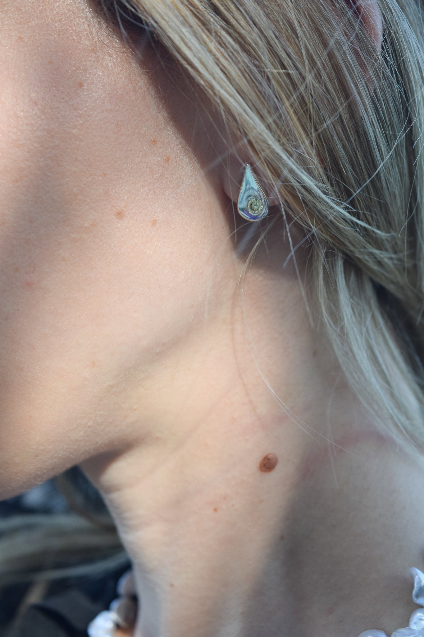 Spike Stone Earring