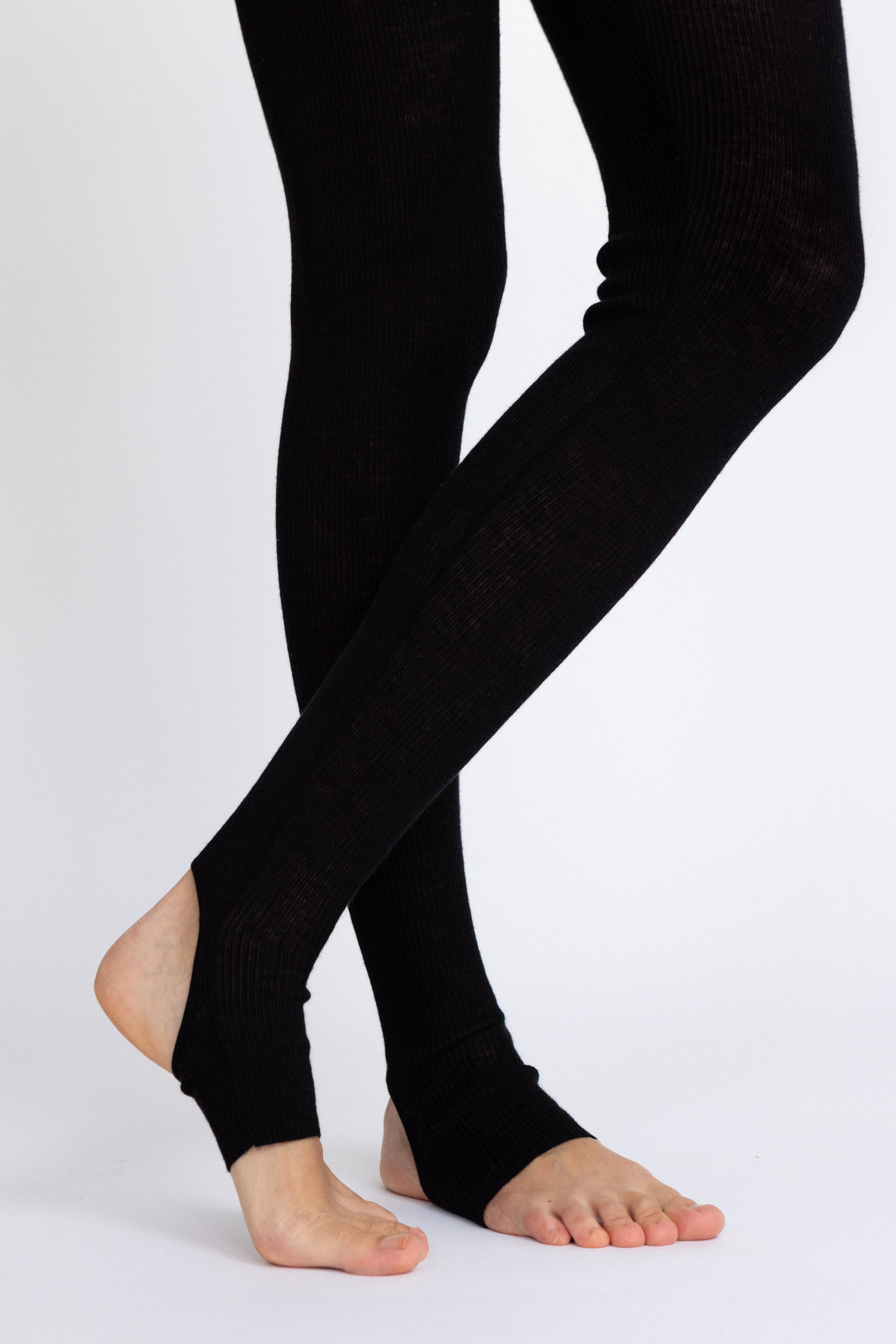Core Sheer Merino Leggings in Black