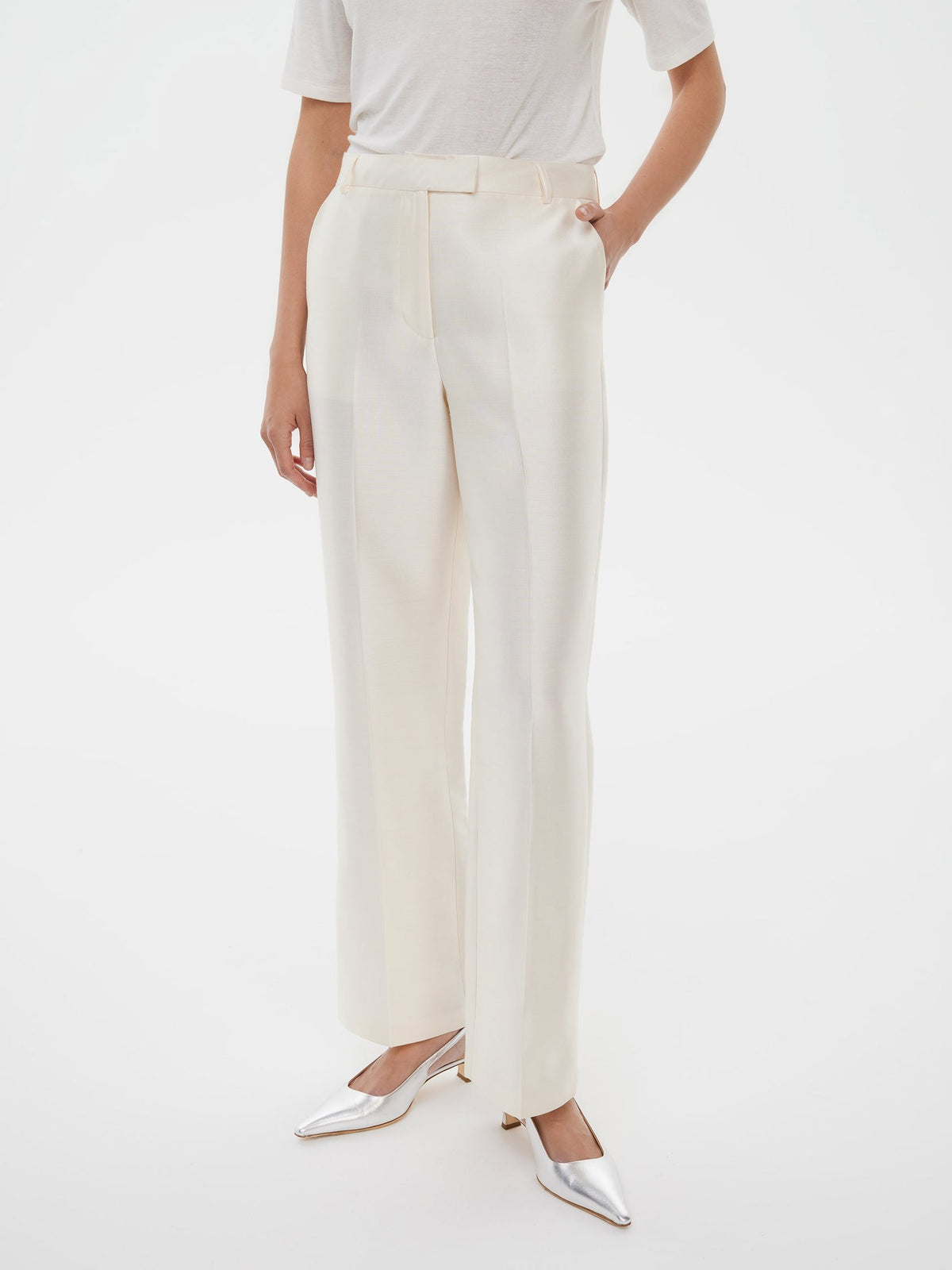 The Botanist’s Trousers in Starlight White